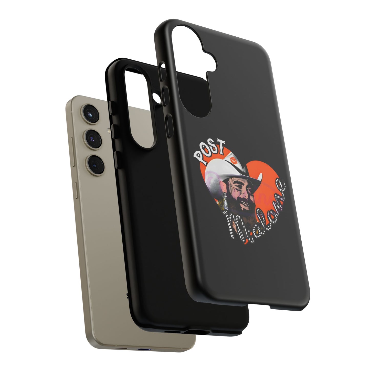 Tough Samsung Case (S20–S25) – Post Malone Heart Design