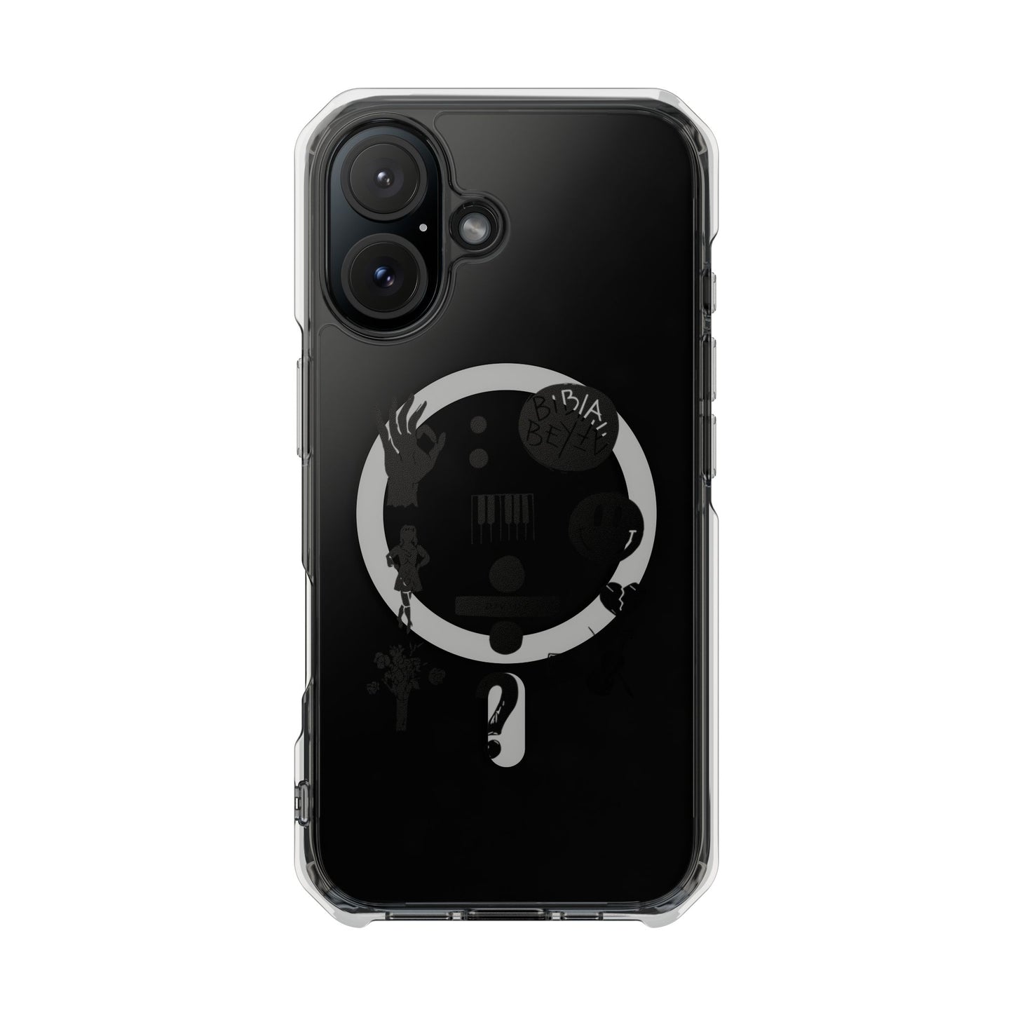 Ocean Wave with Heart Outline Magnetic Clear Impact Case