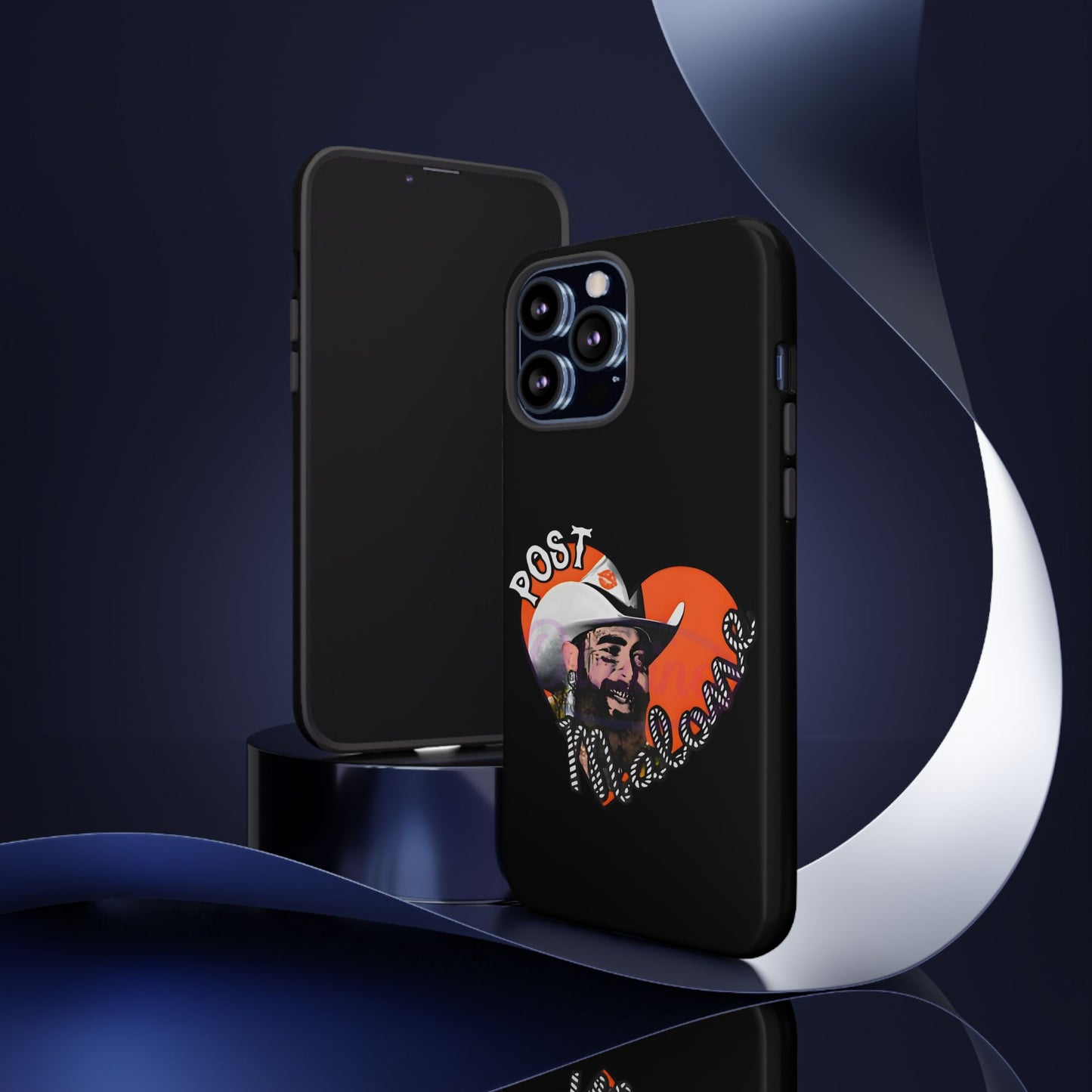 Tough iPhone Case (12–16 Pro Max) – Post Malone Heart Design