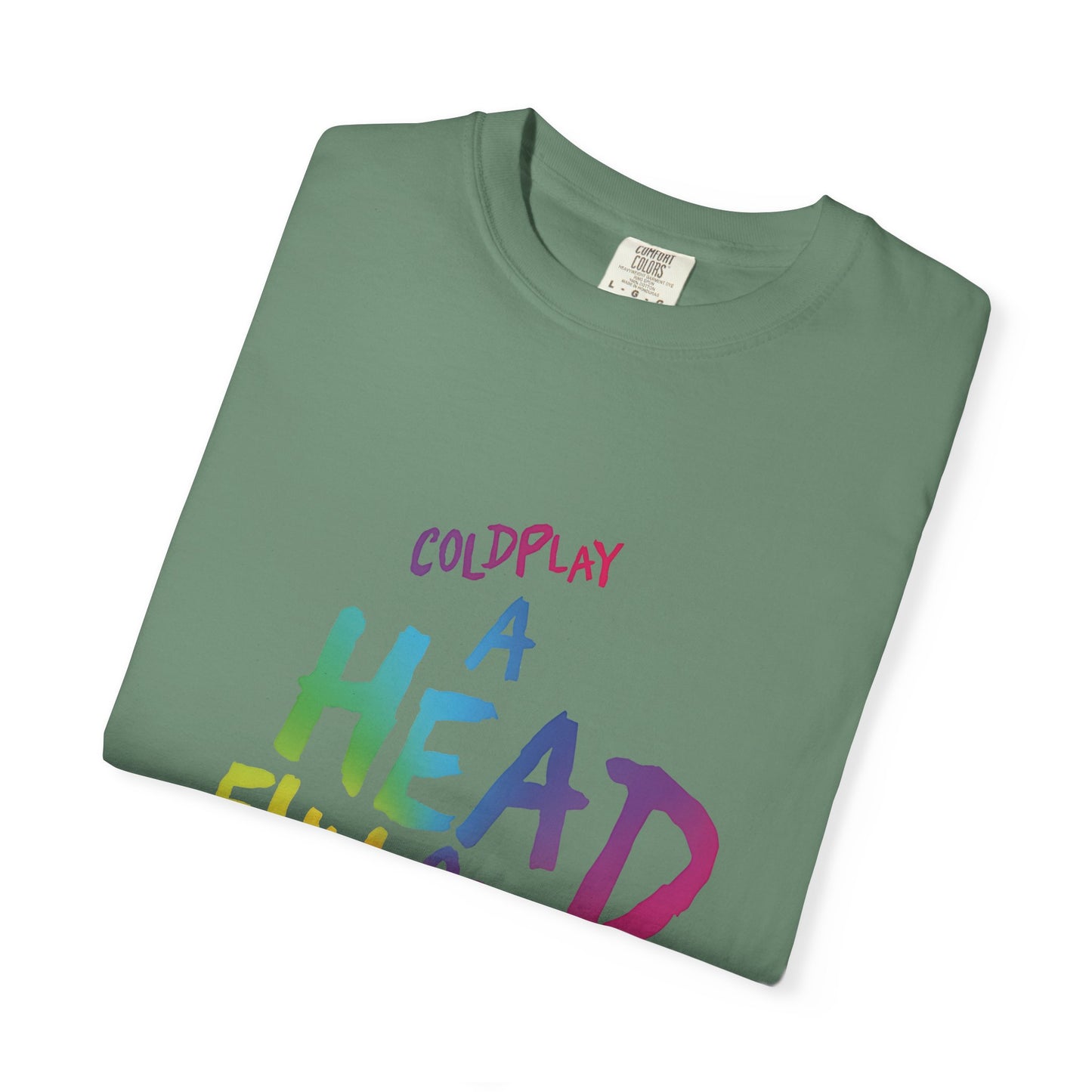 Unisex Garment-Dyed T-Shirt Inspired by Coldplay’s Iconic A Head Full of Dreams
