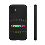 Premium Tough Case for iPhone 12 to 16 Pro Max Showcasing Coldplay’s Signage