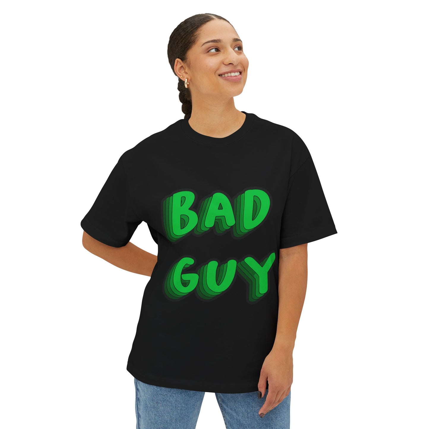 Bold 3D Bad Mood Unisex Oversized Tee