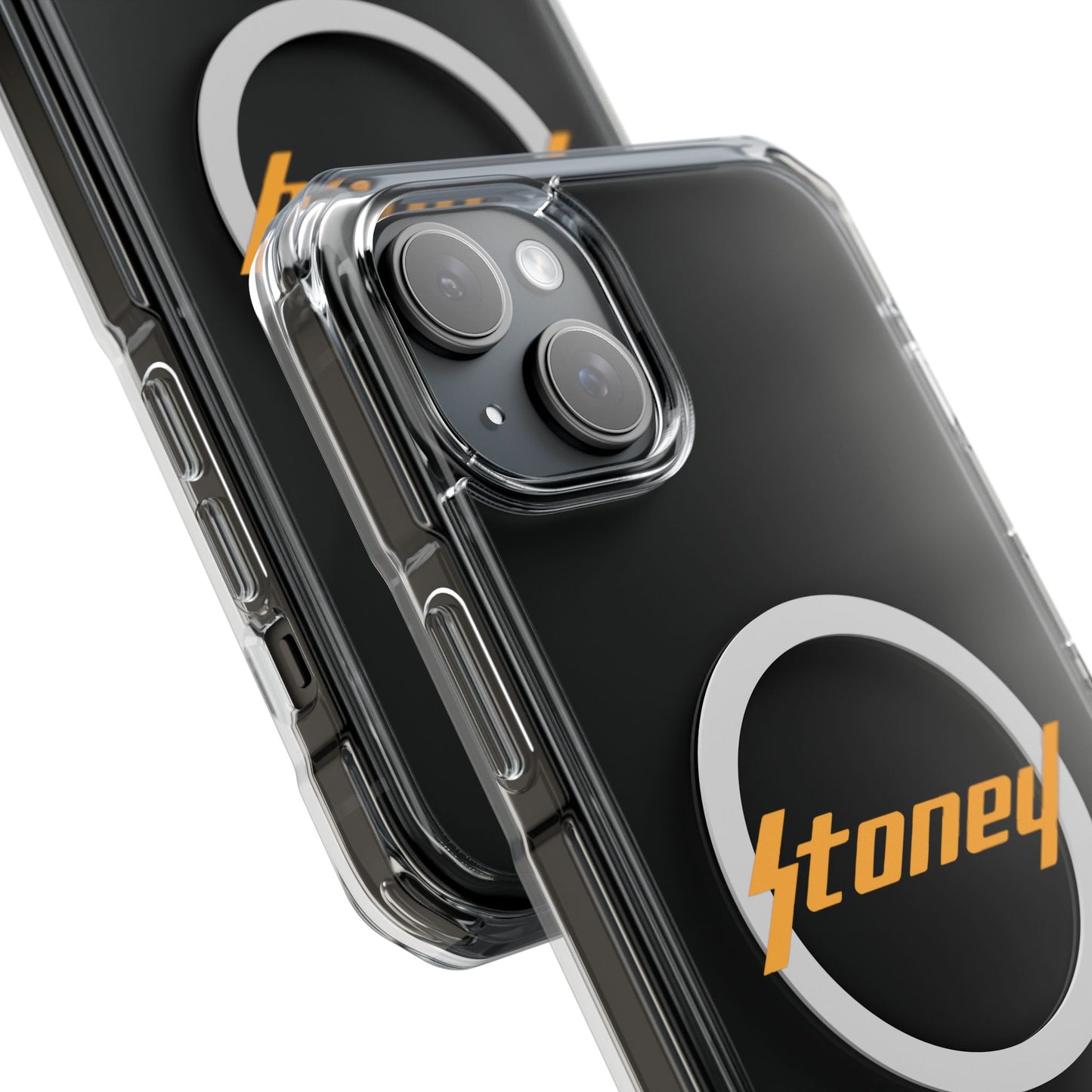 Orange Lightning Text Logo Magnetic Impact Case