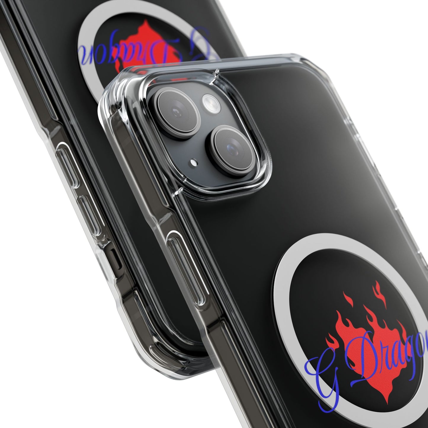 Heart on Fire Bold Script Magnetic Clear Impact Case