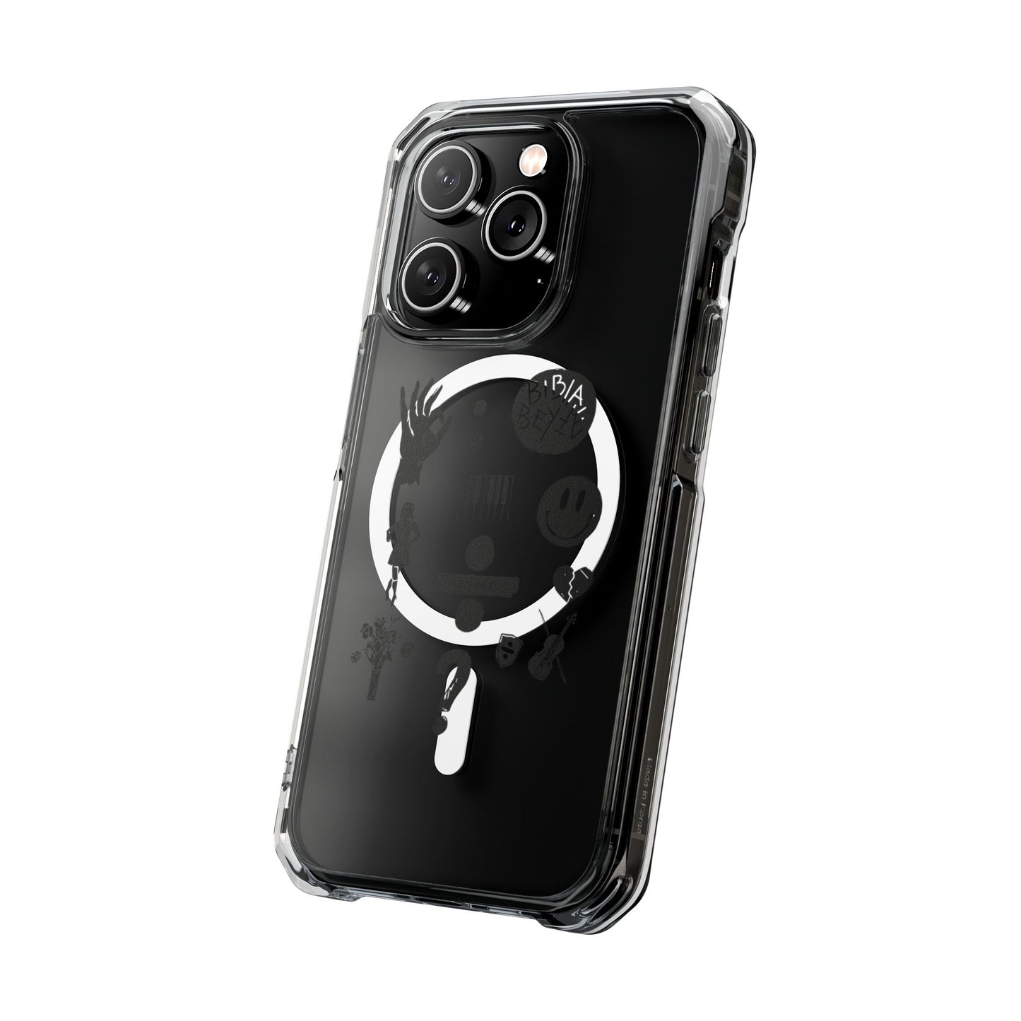 Ocean Wave with Heart Outline Magnetic Clear Impact Case