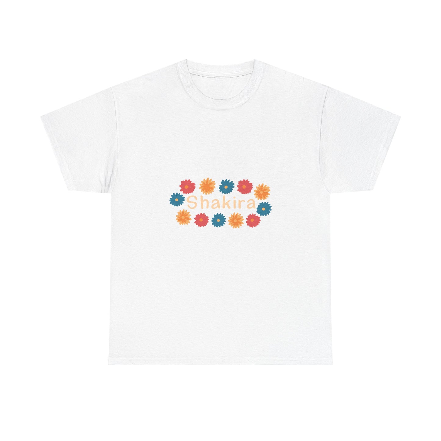 Retro Floral Groove Unisex Heavy cotton tee