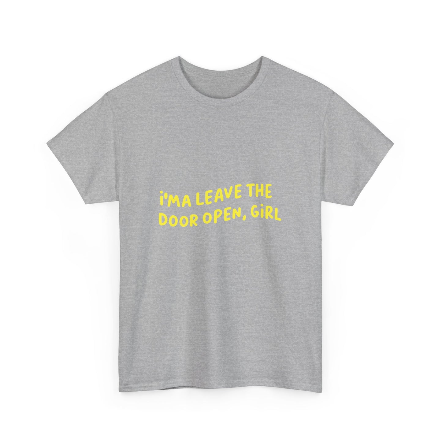 Open Vibes Yellow Script Unisex Heavy cotton Tee