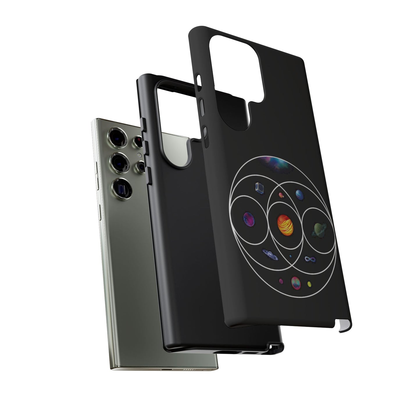 Premium Tough Case for Samsung S21 to S25 Ultra Showcasing Coldplay’s Illustration Concept