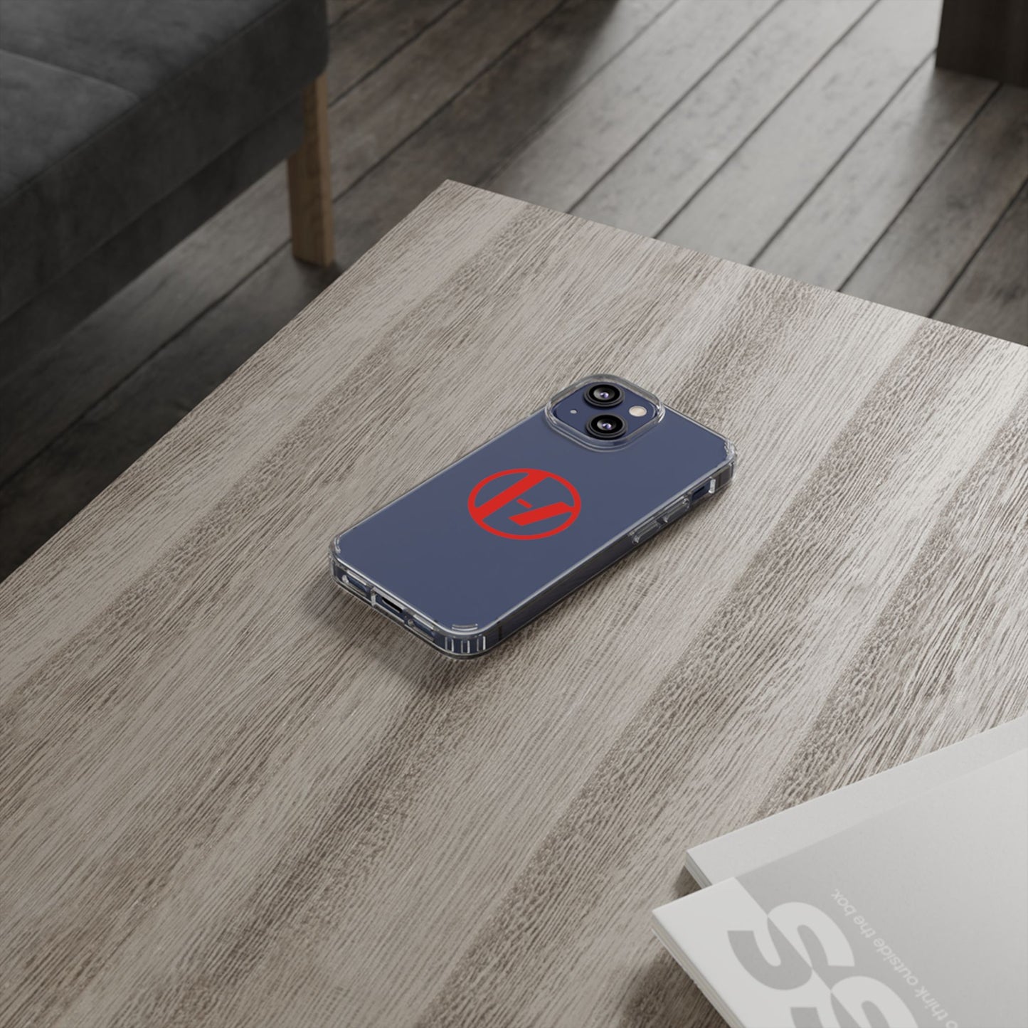 Crimson Orbit Clear Case