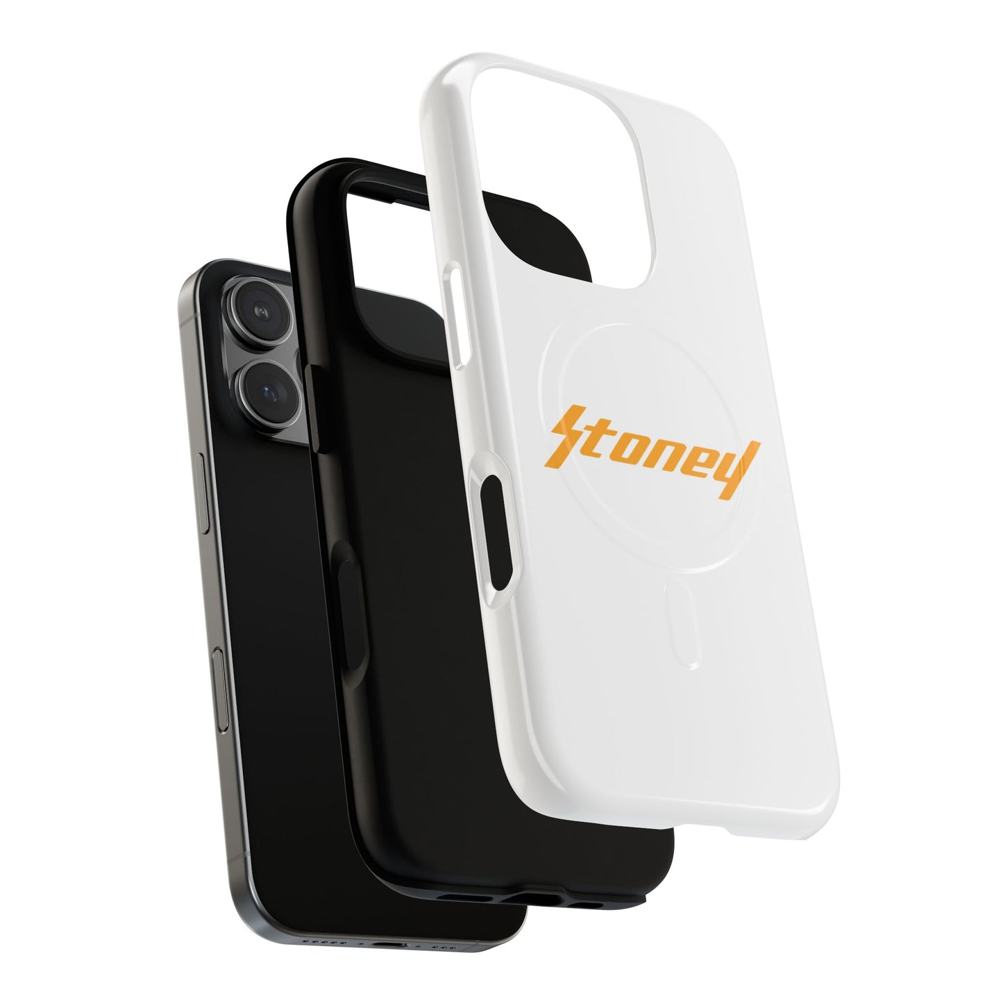 Orange Lightning Text Logo Tough Magnetic Case