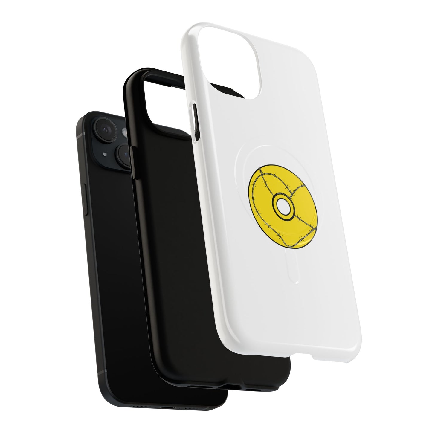 Minimalist Black Disc Outline Tough Magnetic Case