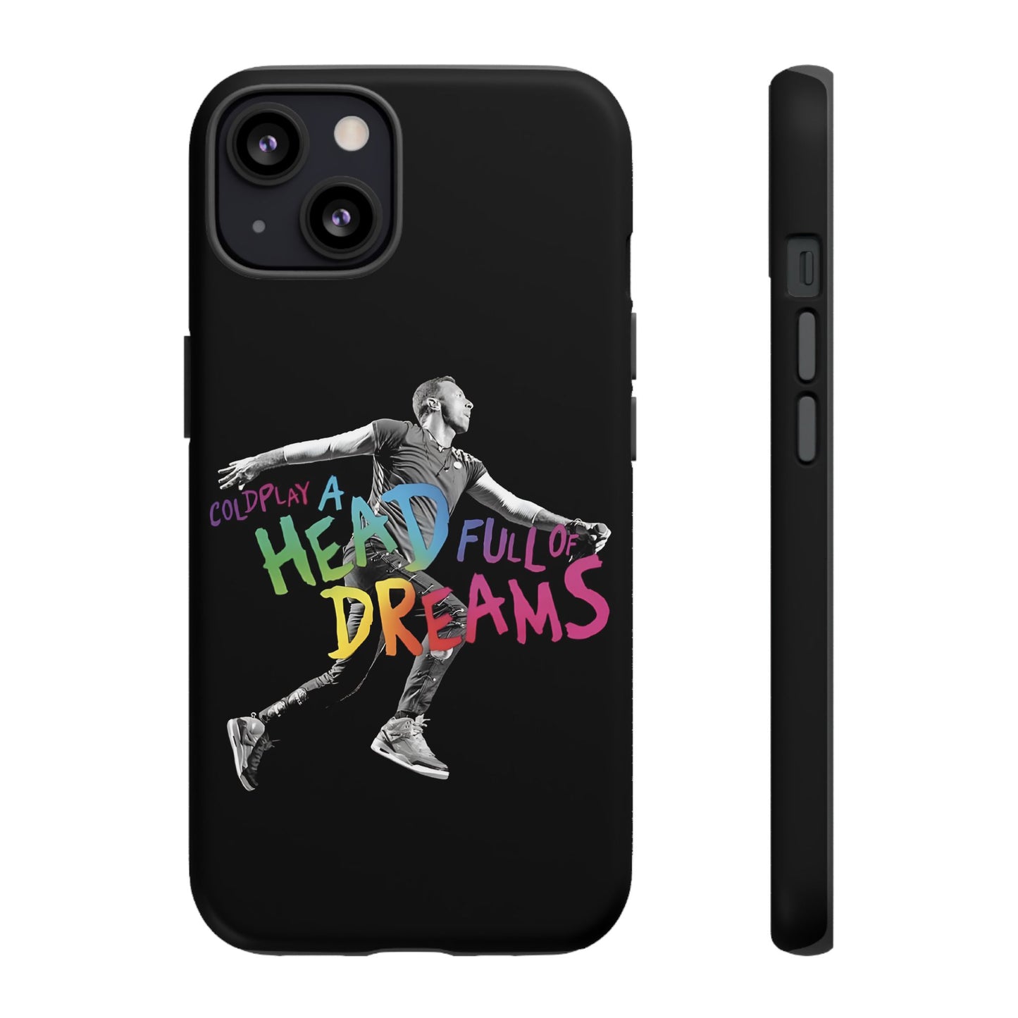 Premium Tough Case for iPhone 12 to 16 Pro Max Showcasing Coldplay A Head Full of Dreams Chris