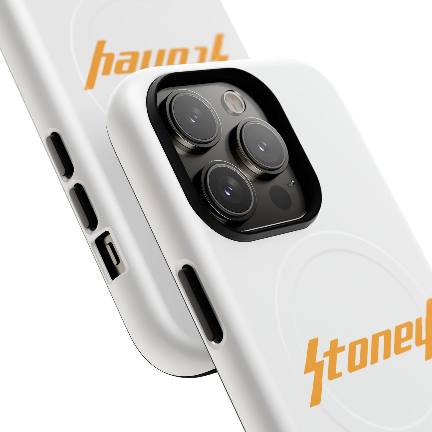 Orange Lightning Text Logo Tough Magnetic Case