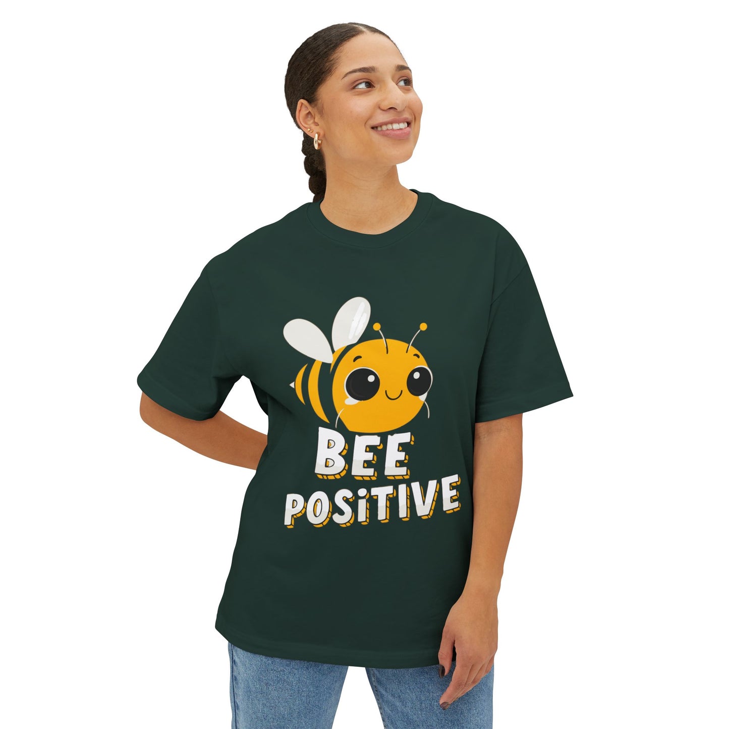 Oversized boxy Tee – Snazzy Bee positive Edition
