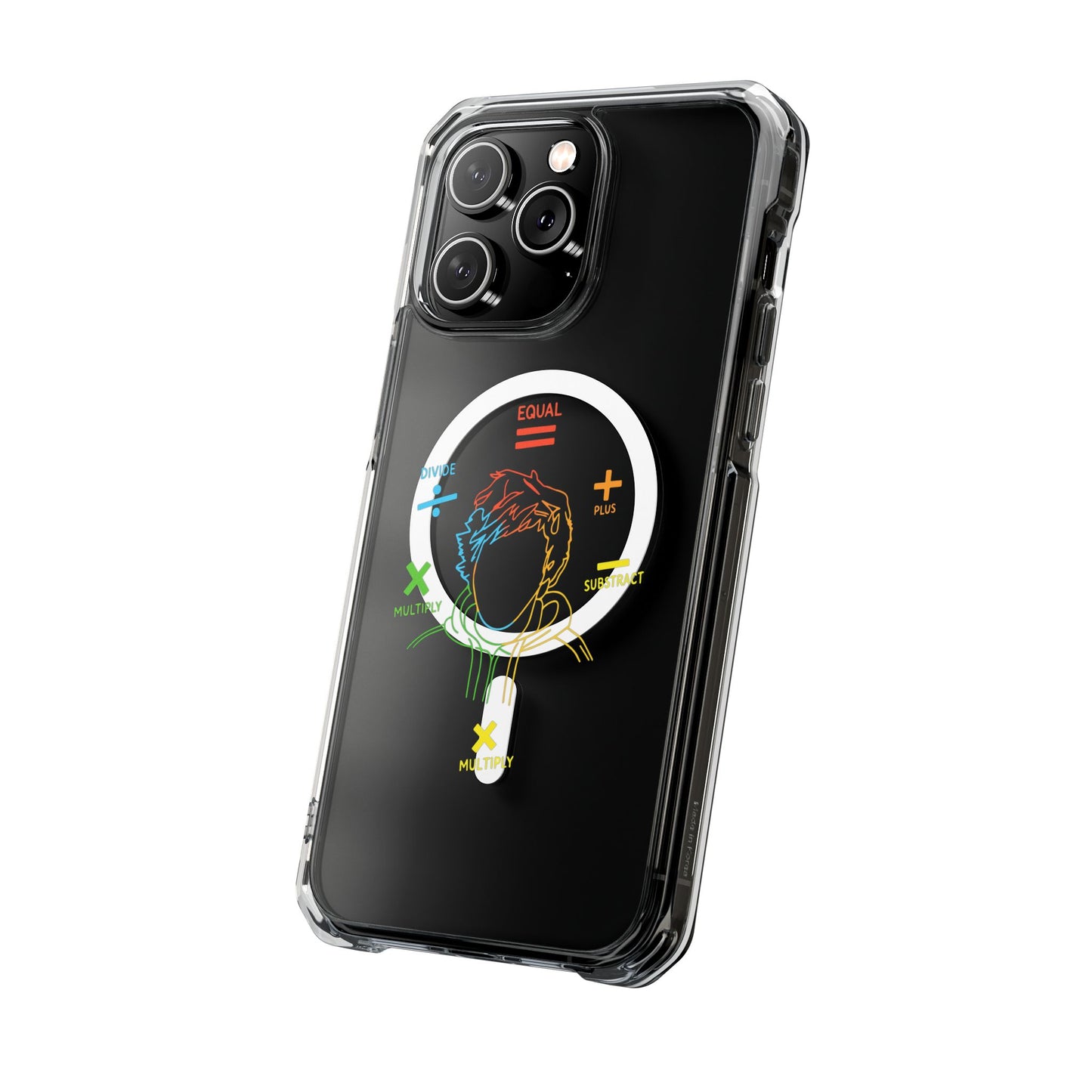 Minimalist Divide Symbol with Brush Magnetic Clear Impact Case