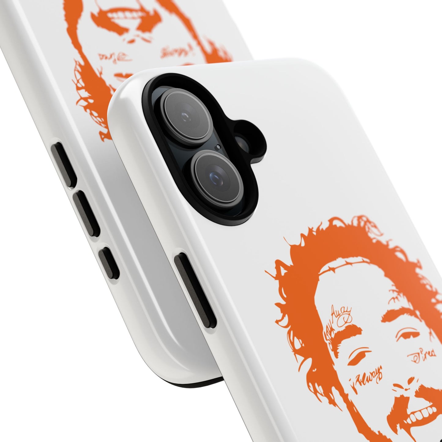 Tough iPhone Case (12–16 Pro Max) – Post Malone Name Design with Picture