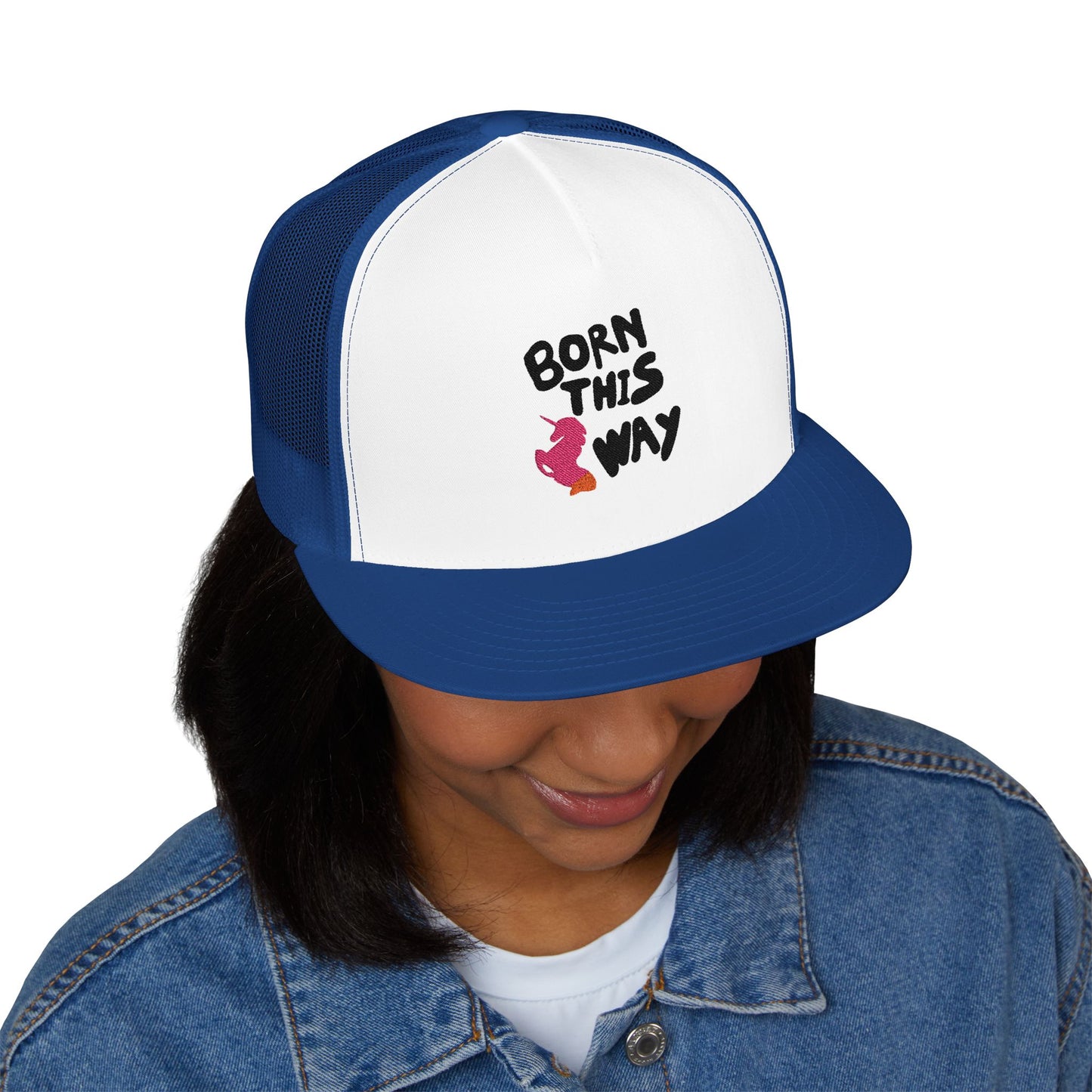 Born This Way Unicorn trucker Cap