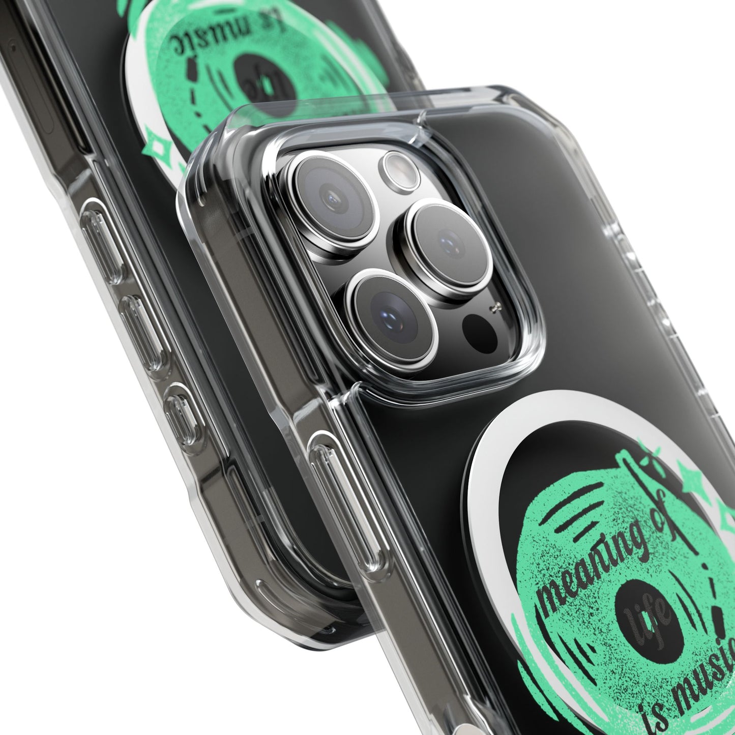 Vinyl Dreams Speak Magnetic clear Impact Case
