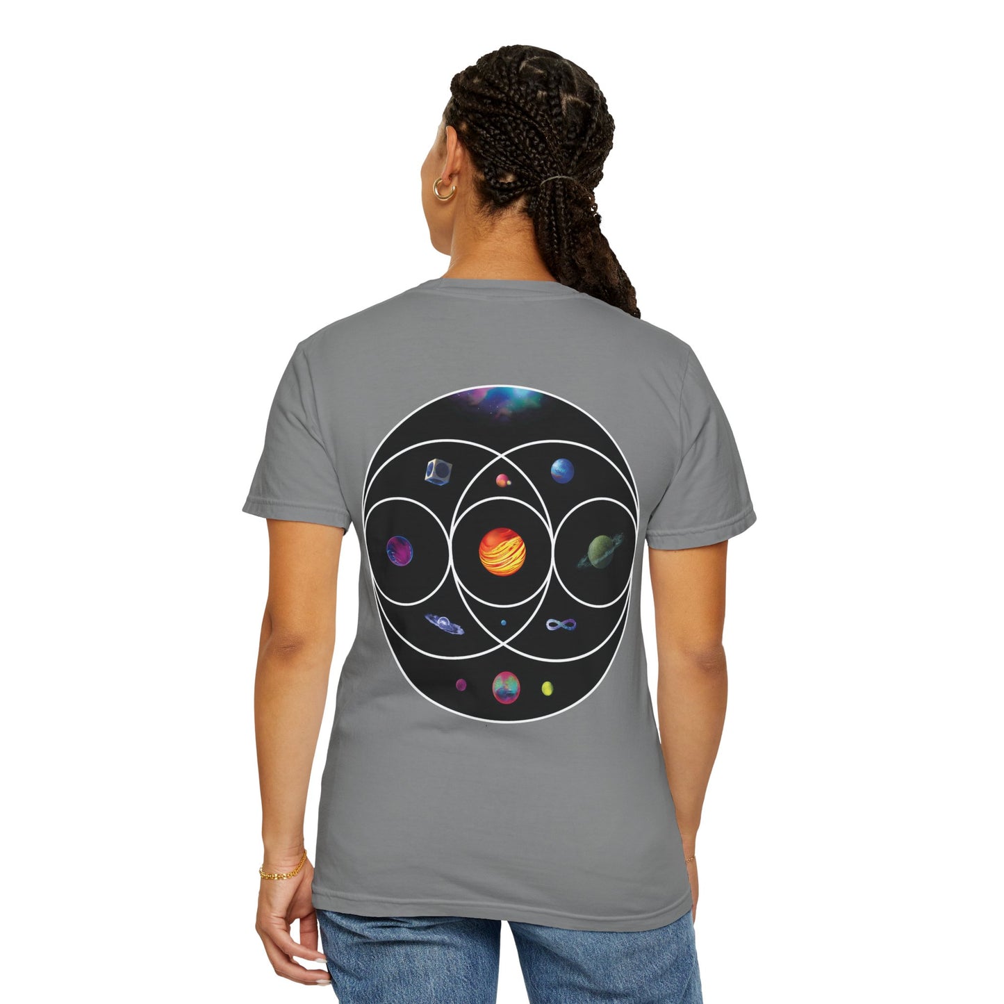 Unisex Garment-Dyed T-Shirt Inspired by Coldplay’s Illustration Concept_B