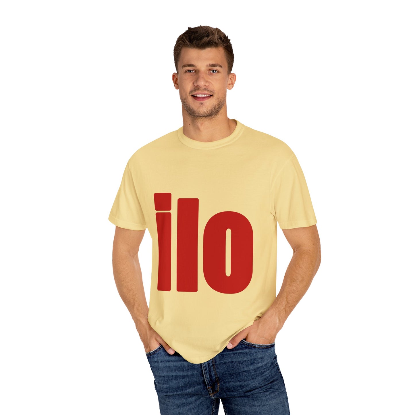 ILO Bold Red Block Unisex Dyed T-shirt