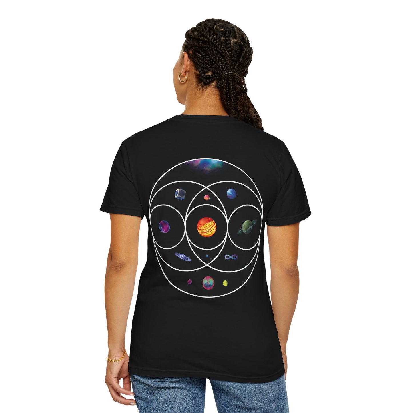 Unisex Garment-Dyed T-Shirt Inspired by Coldplay’s Illustration Concept_B