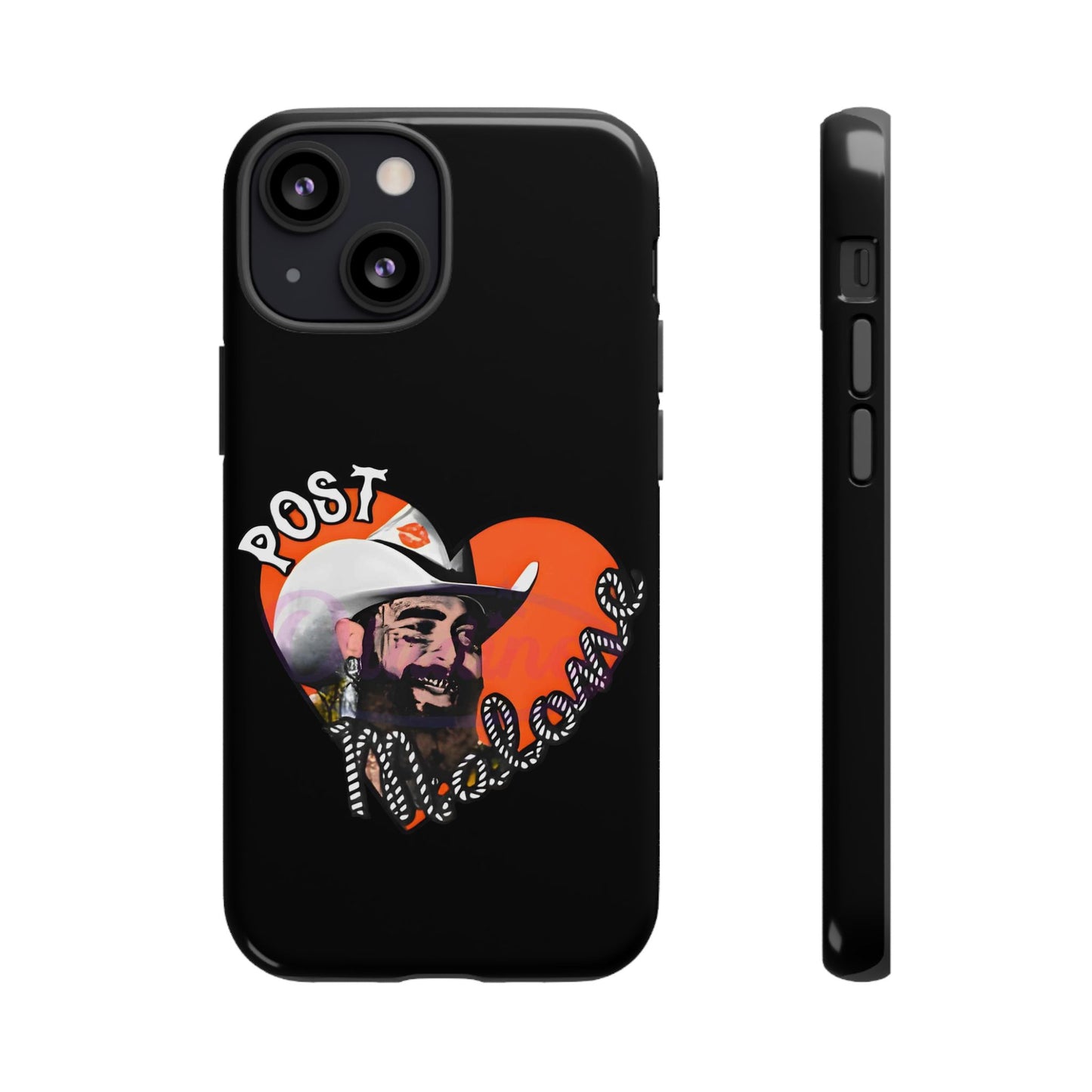 Tough iPhone Case (12–16 Pro Max) – Post Malone Heart Design