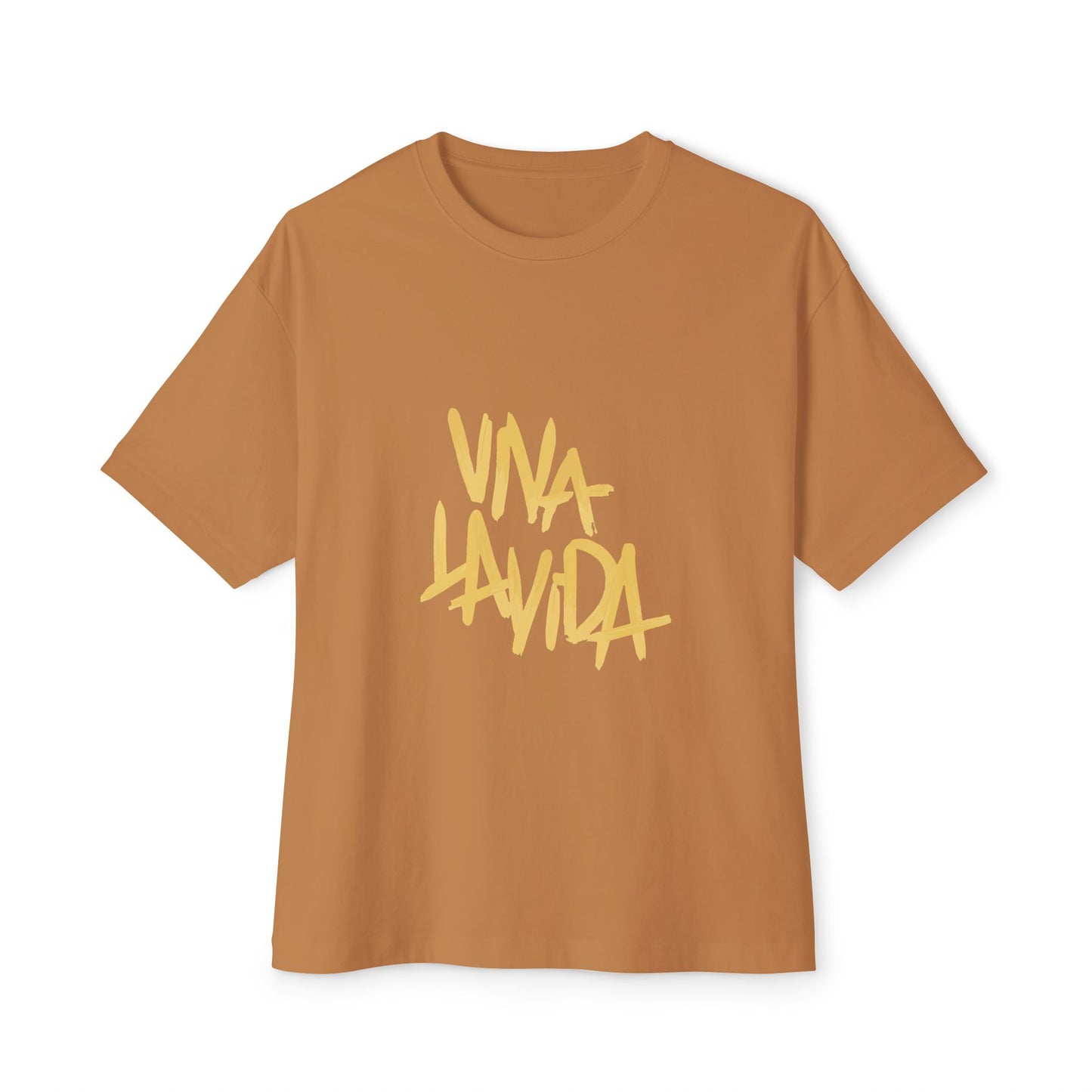 Golden Brush Script Unisex Oversized Boxy Tee