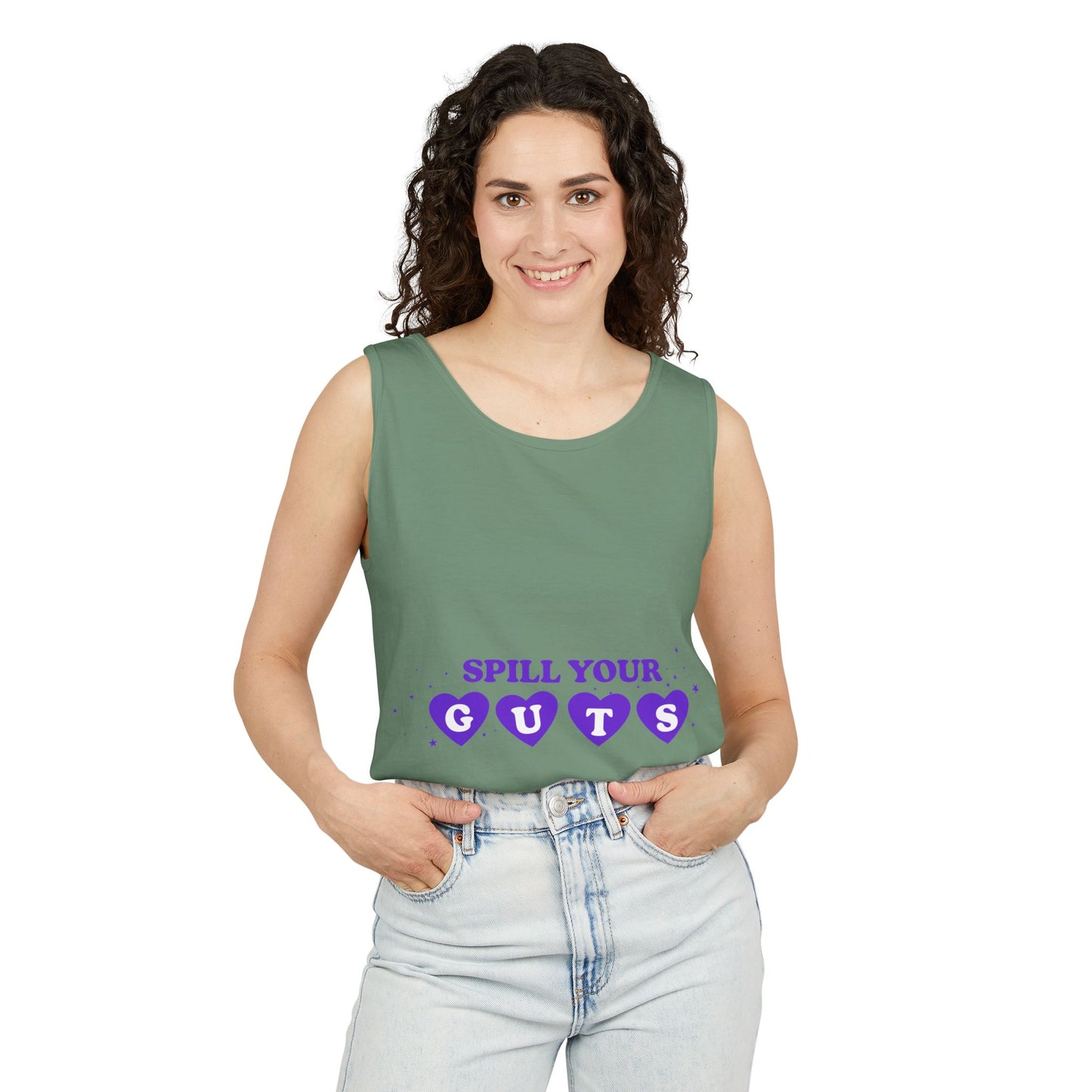 Spill Your Guts Heart-Dyed Tank Top