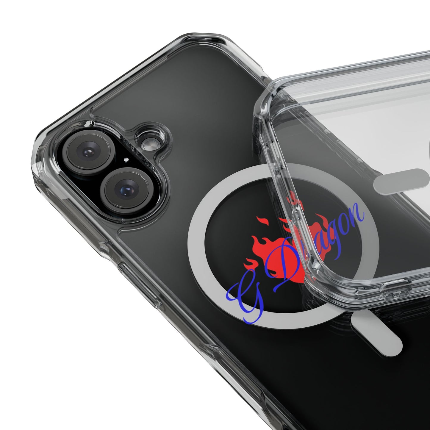 Heart on Fire Bold Script Magnetic Clear Impact Case