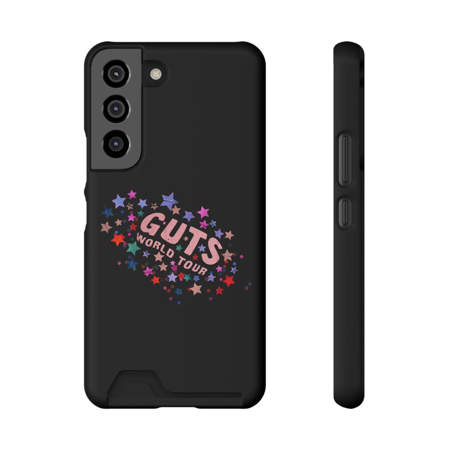 Phone Case + Card Holder For Samsung S21 to S22 – Olivia Rodrigo Guts World Tour | Black Edition