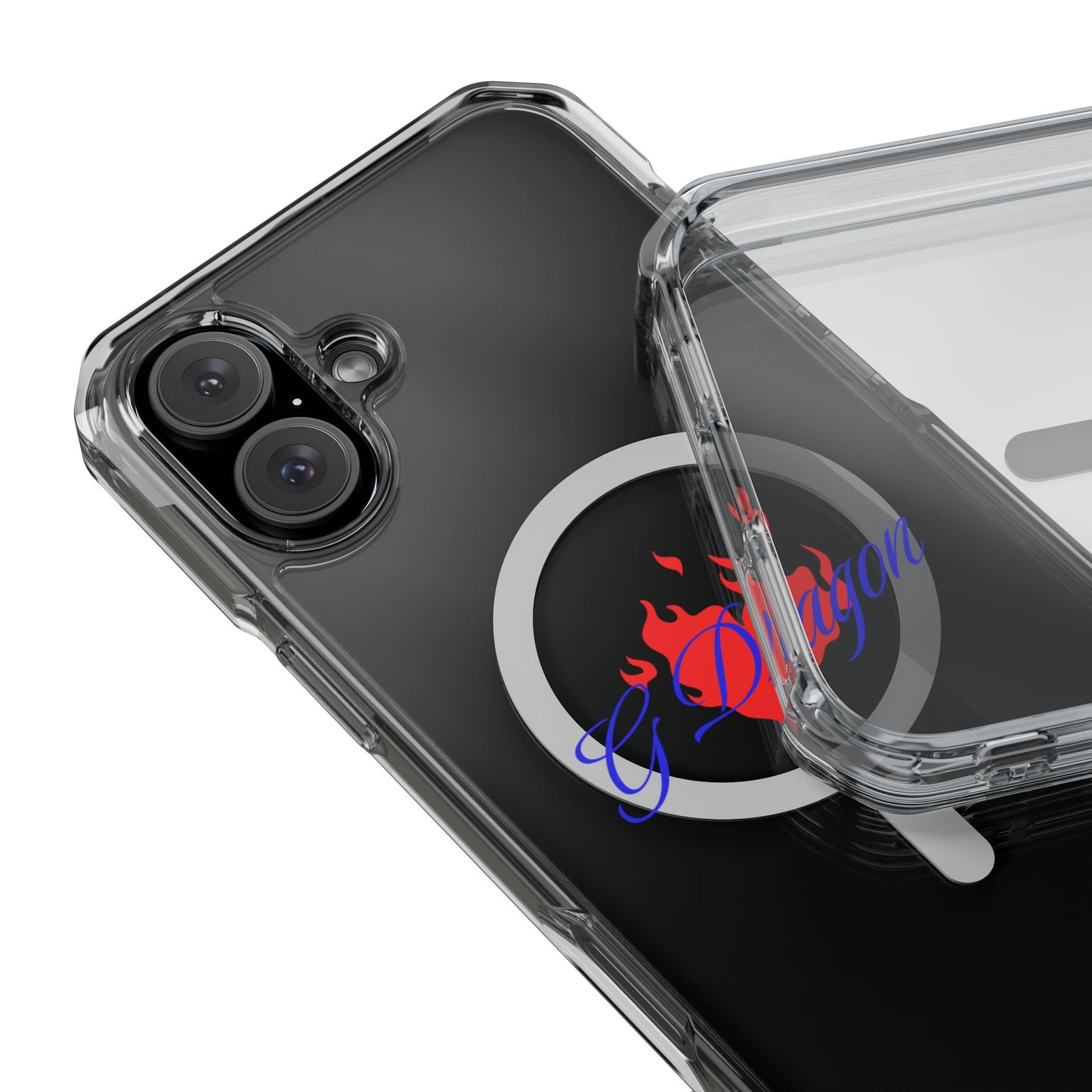 Heart on Fire Bold Script Magnetic Clear Impact Case