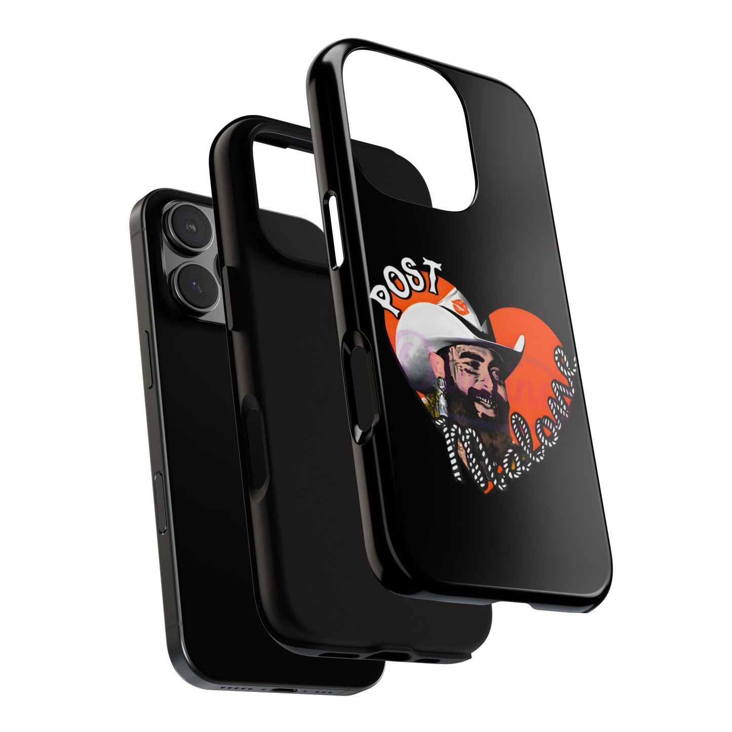 Tough iPhone Case (12–16 Pro Max) – Post Malone Heart Design
