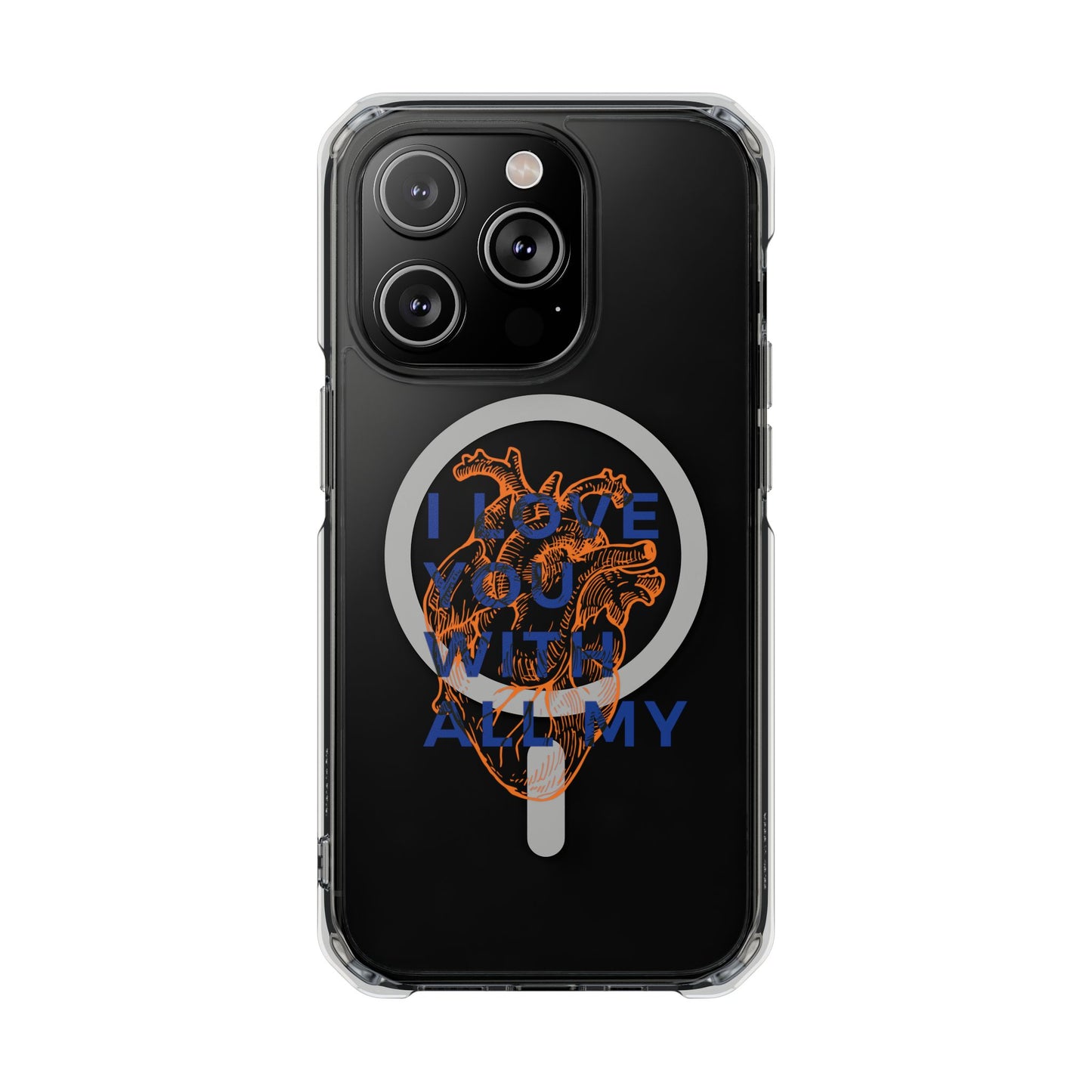 All My Heart Anatomical Art Magnetic Clear Impact case