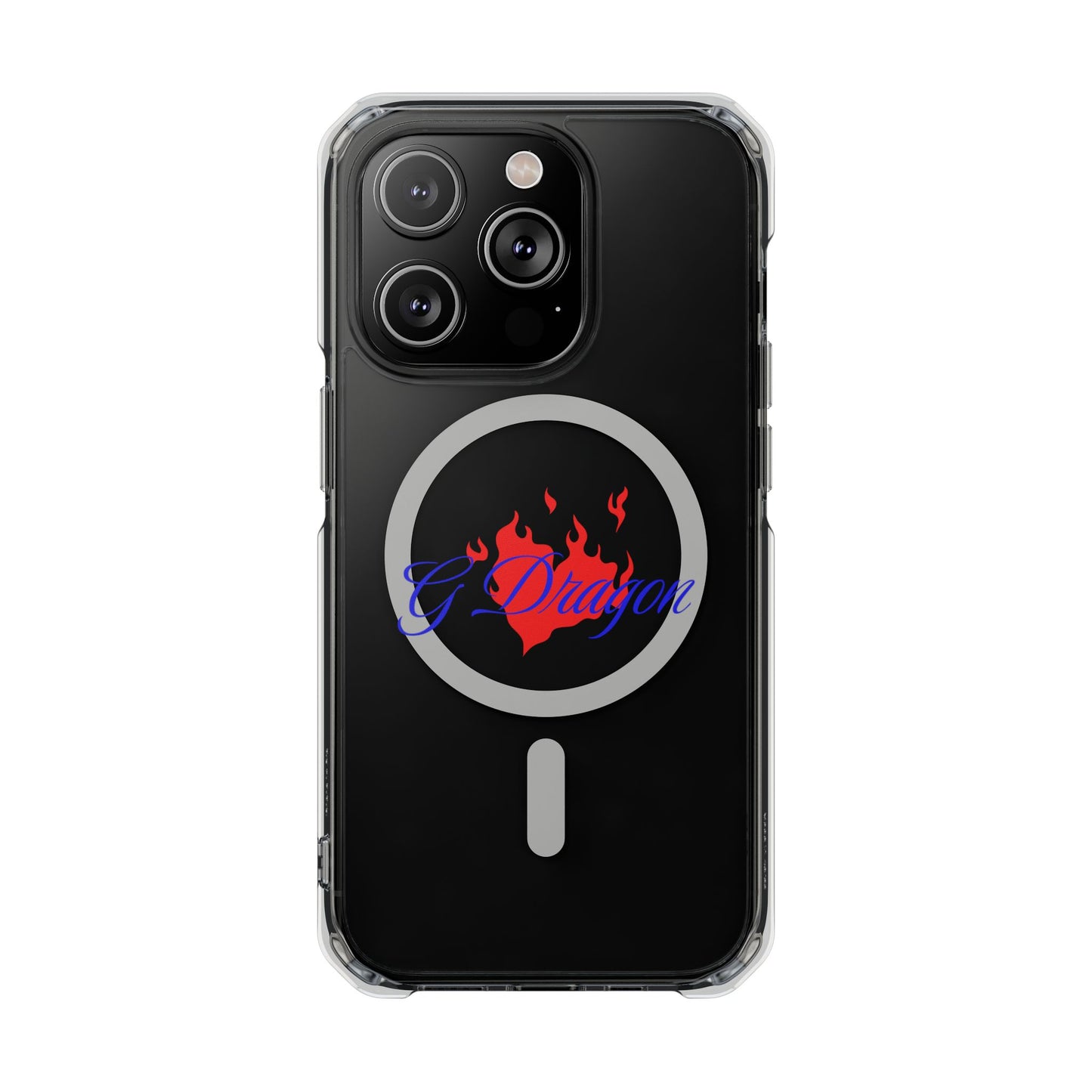 Heart on Fire Bold Script Magnetic Clear Impact Case