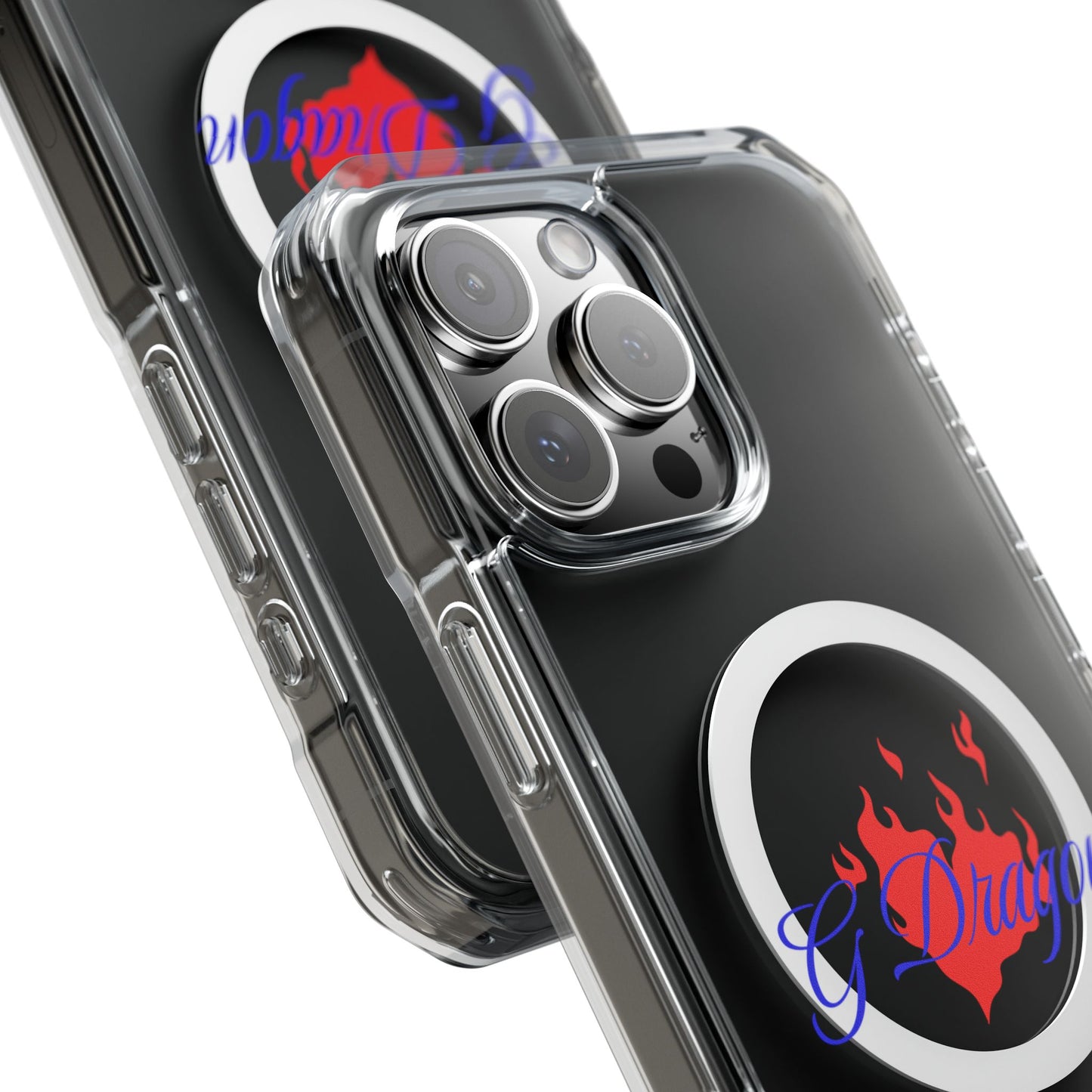 Heart on Fire Bold Script Magnetic Clear Impact Case