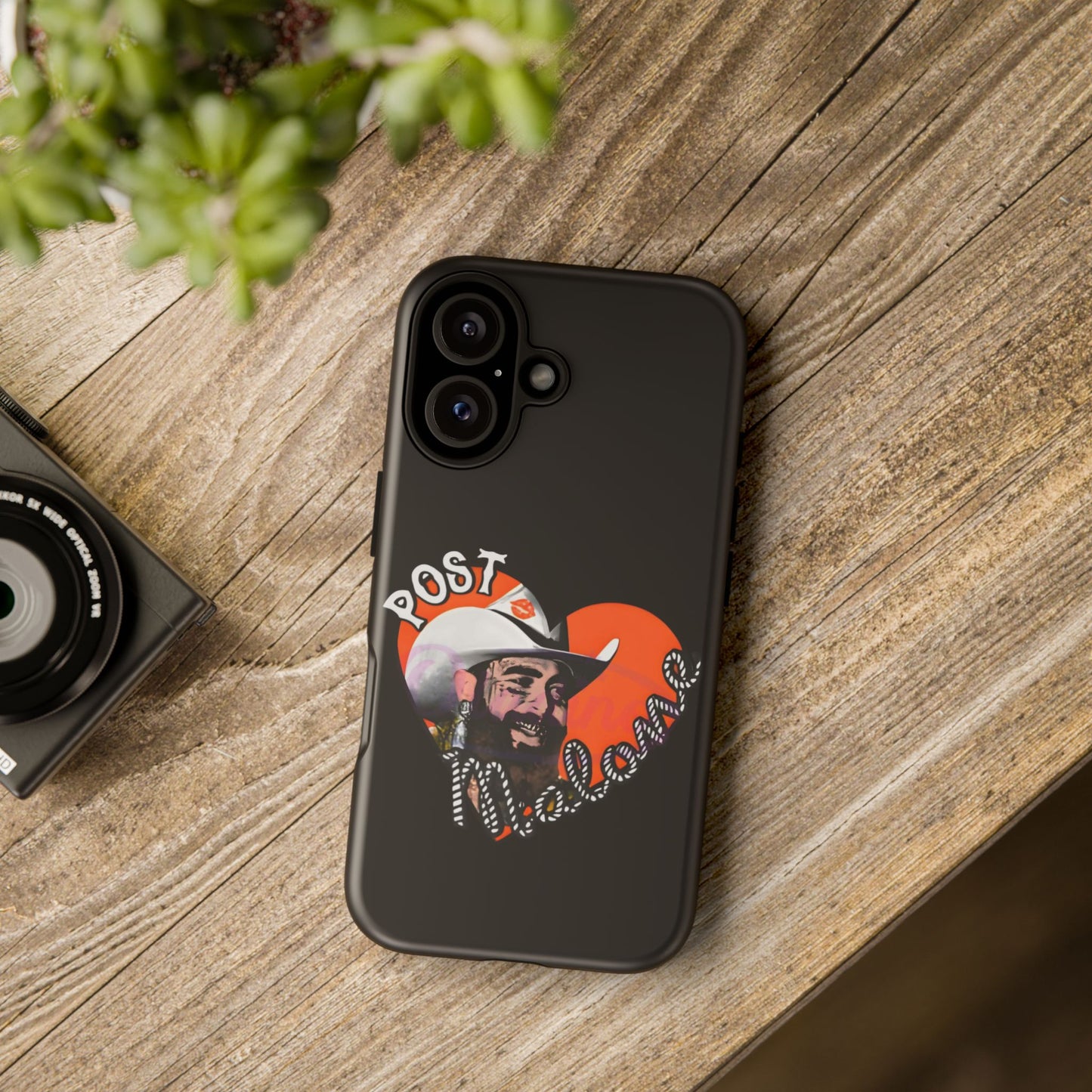 Tough iPhone Case (12–16 Pro Max) – Post Malone Heart Design