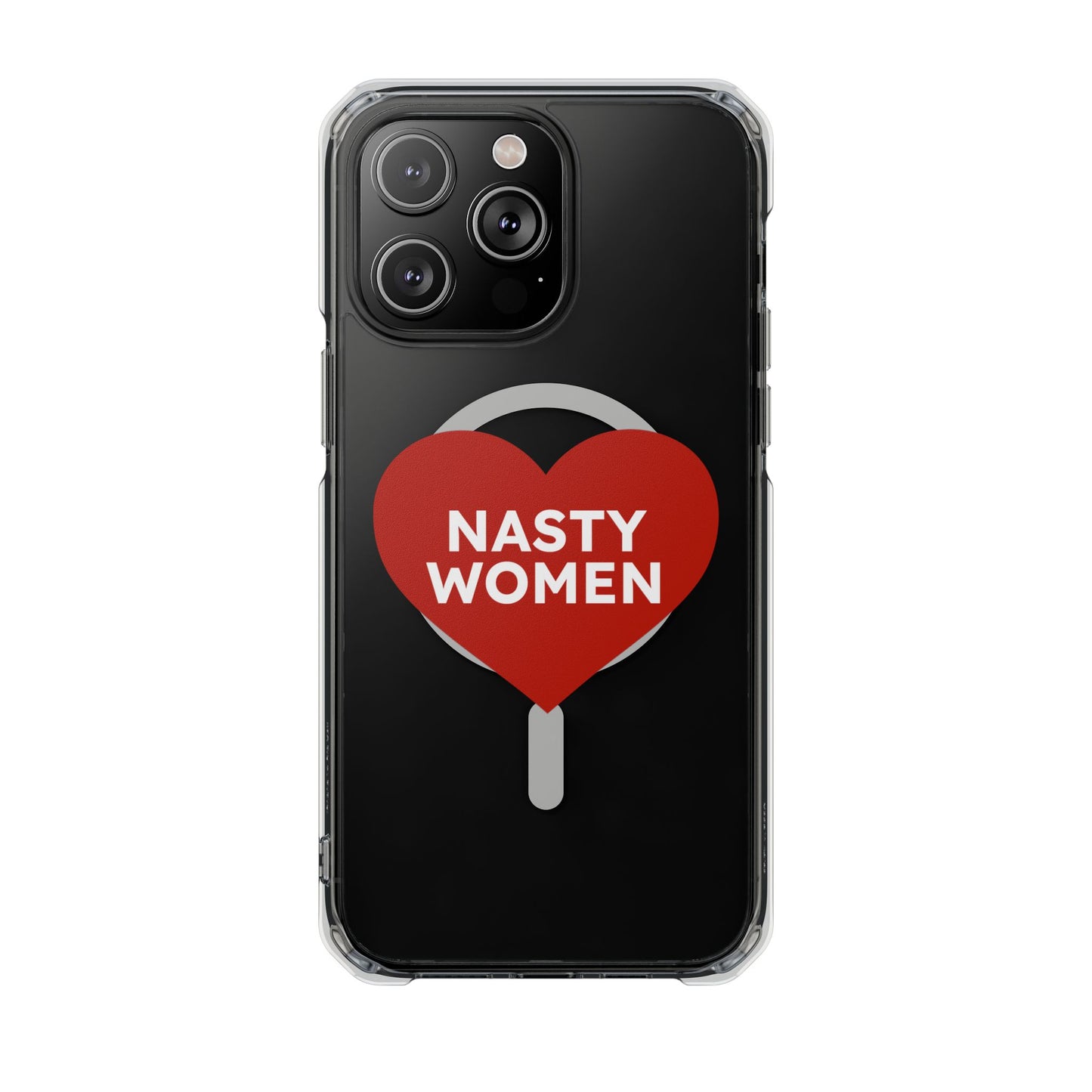 Nasty Women Heart Magnetic Clear Impact cases