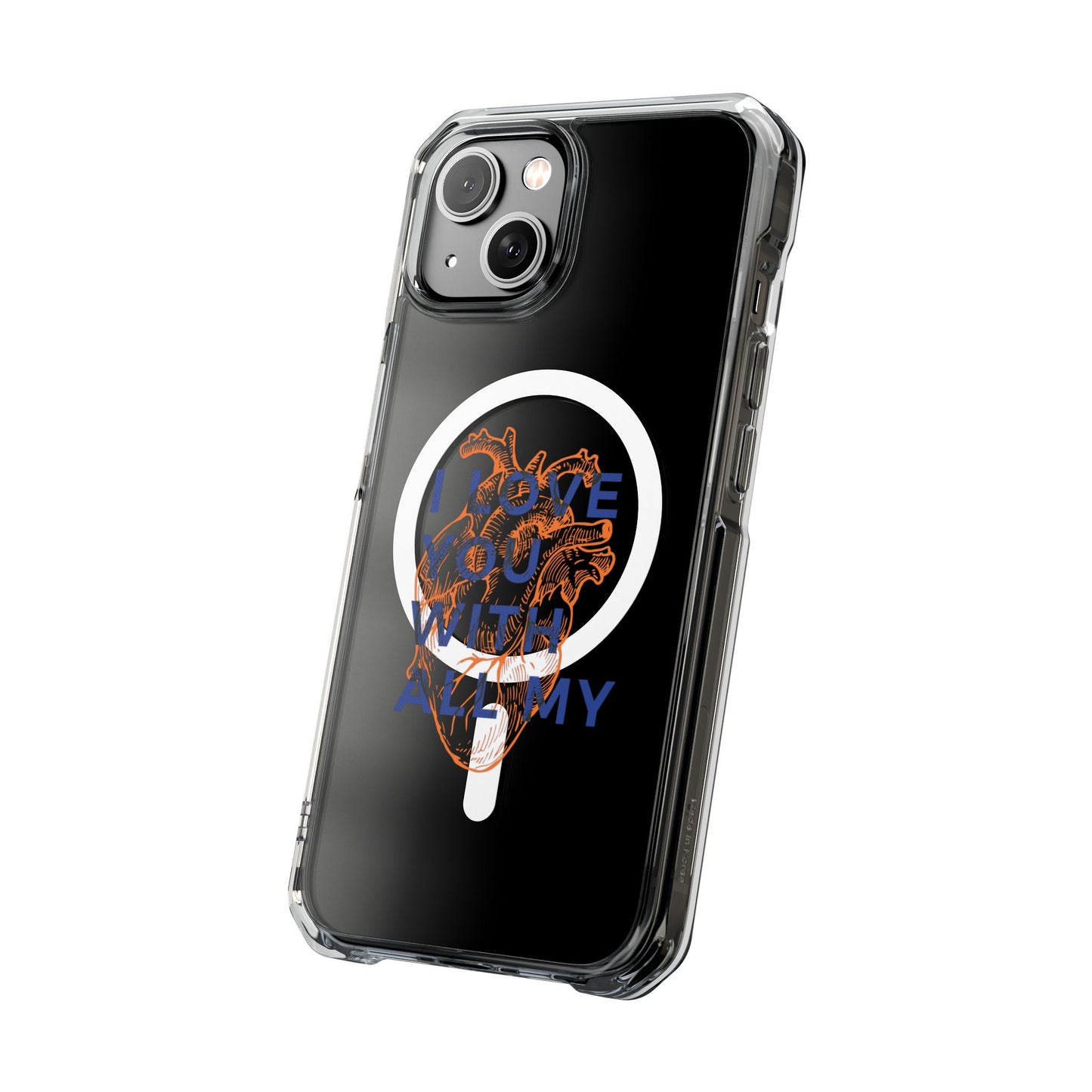 All My Heart Anatomical Art Magnetic Clear Impact case