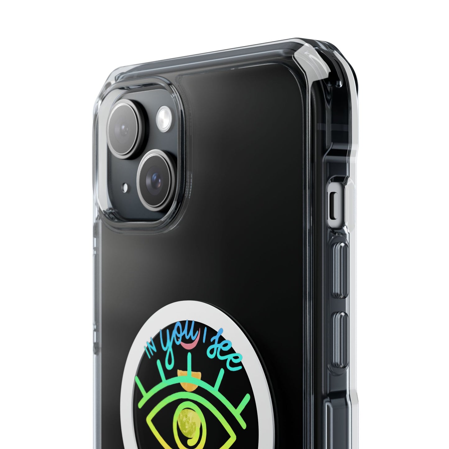 Rainbow Lunar Phases Magnetic Clear Impact case