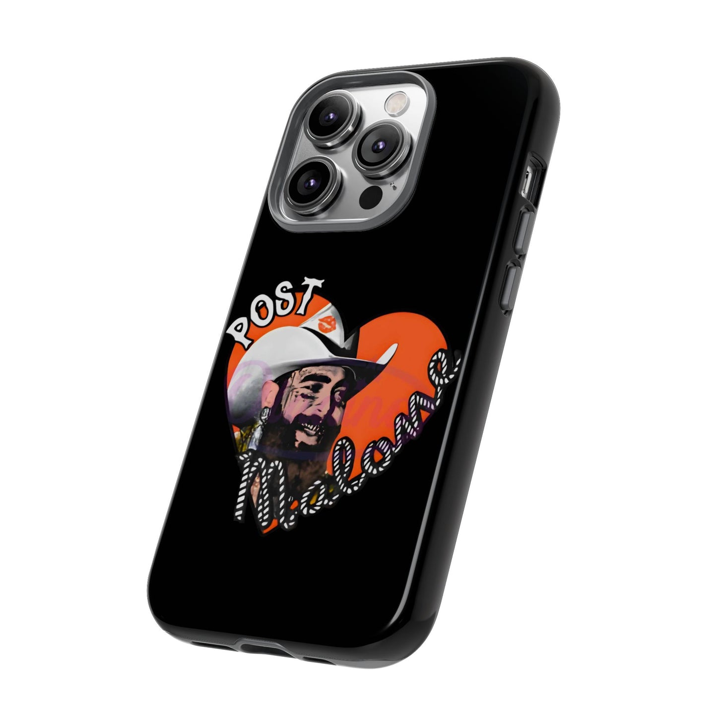 Tough iPhone Case (12–16 Pro Max) – Post Malone Heart Design
