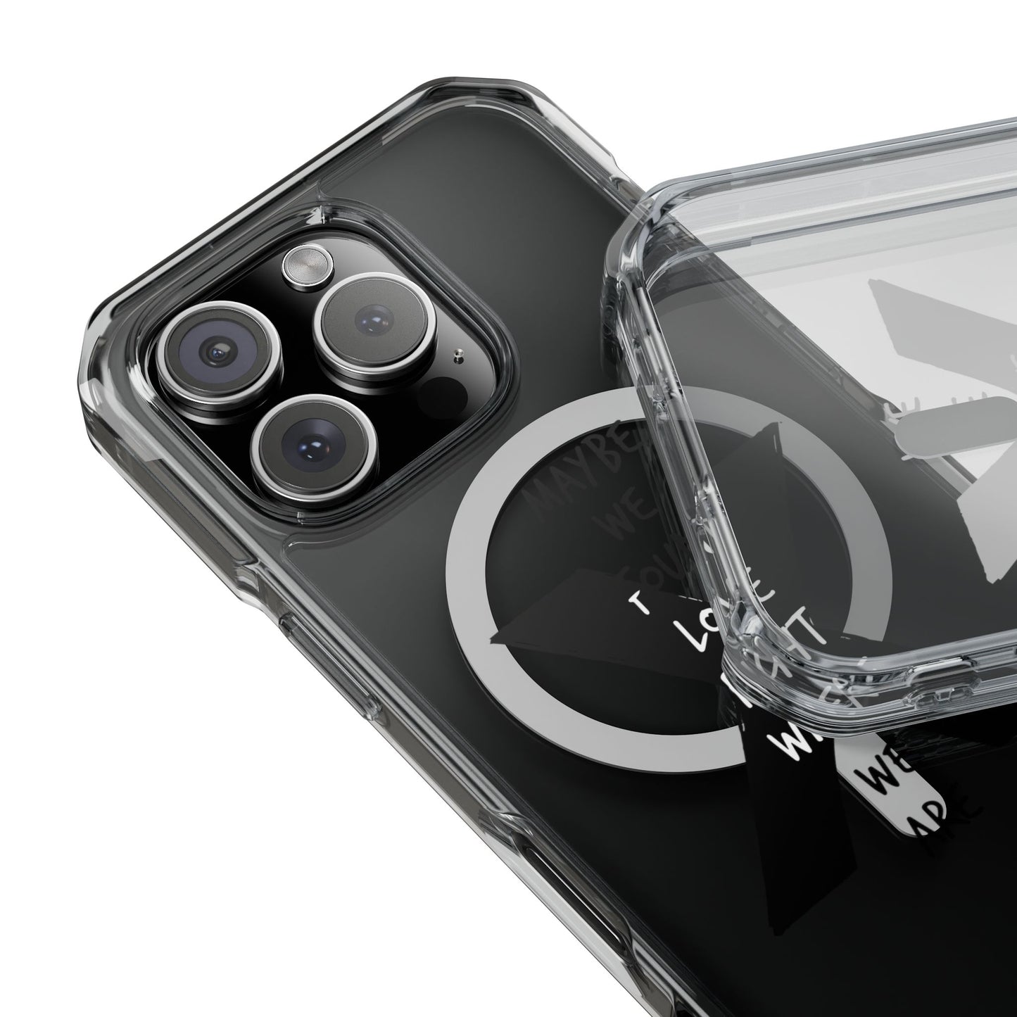 Abstract Paw and Brush Stroke Magnetic Clear Impact Case