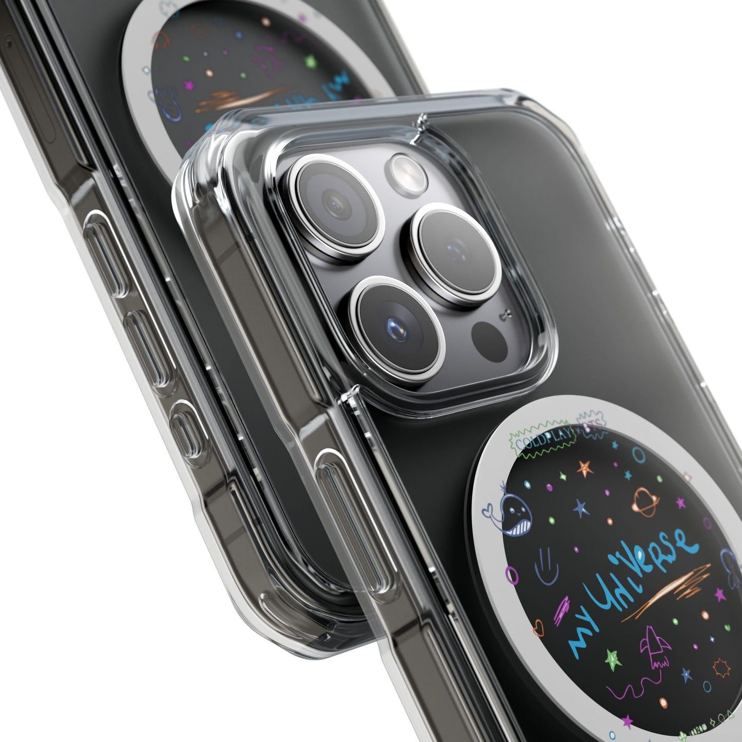 Neon Space Doodles Magnetic Clear Impact case
