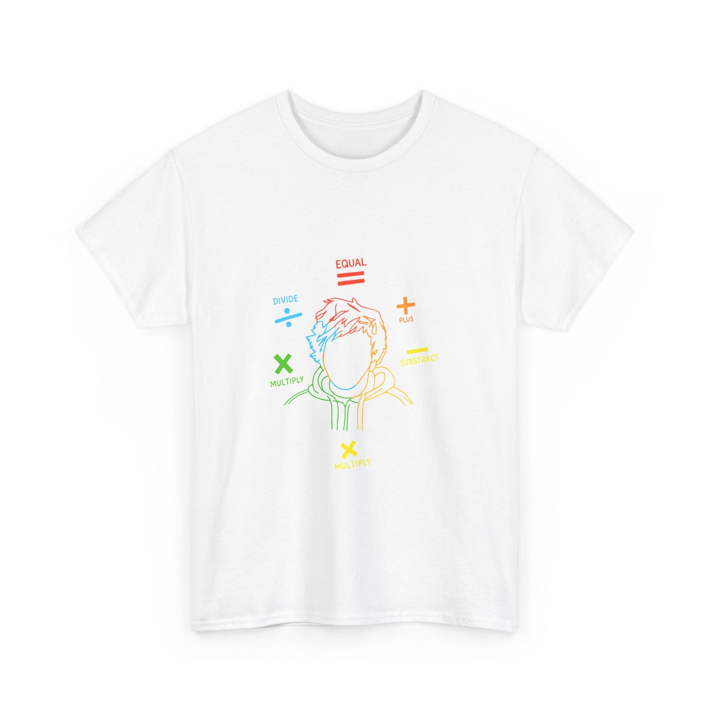 Minimalist Divide Symbol with Brush Unisex Heavy Cotton Tee