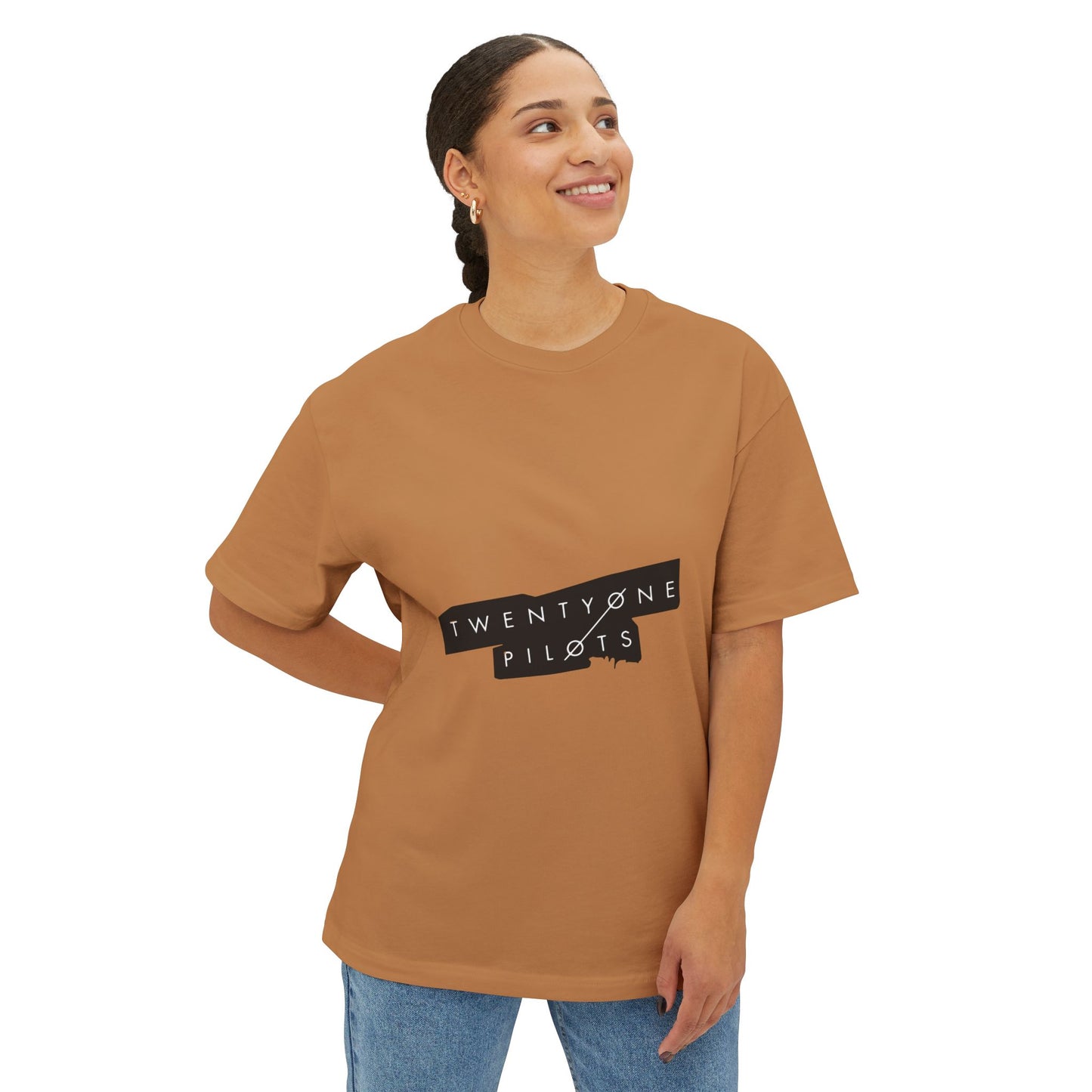 Tilted Echo Unisex Oversized Boxy Tee