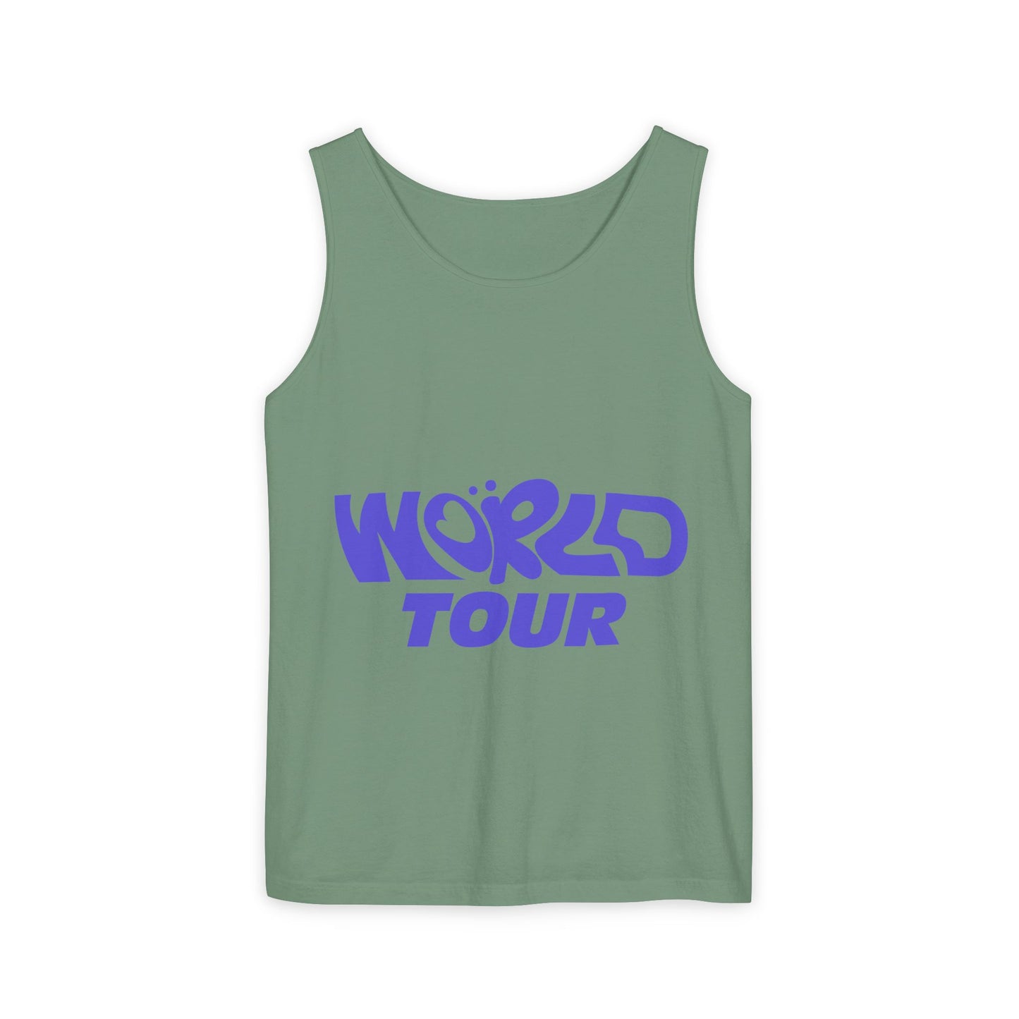 World Tour Bubble Letter-Dyed Tank Top