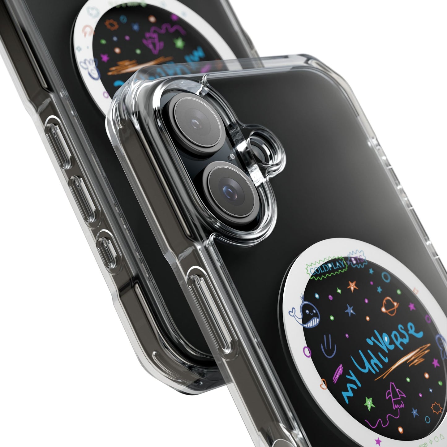 Neon Space Doodles Magnetic Clear Impact case