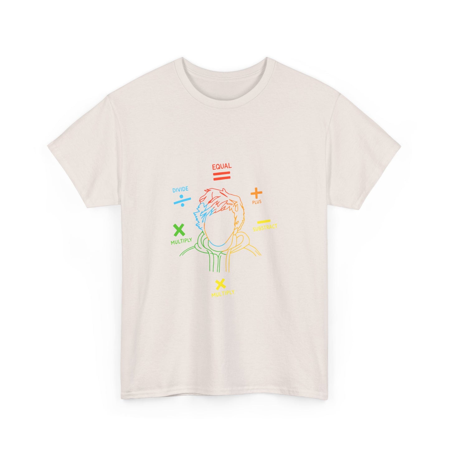 Minimalist Divide Symbol with Brush Unisex Heavy Cotton Tee