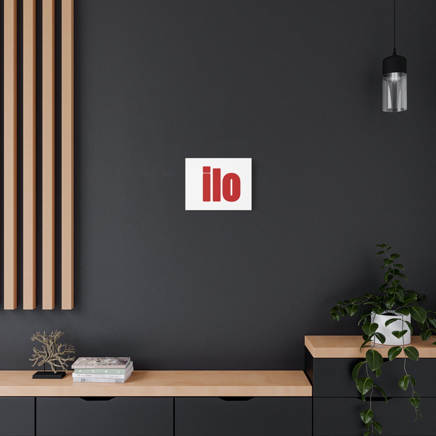 ILO Bold Red Block Matte Canvas