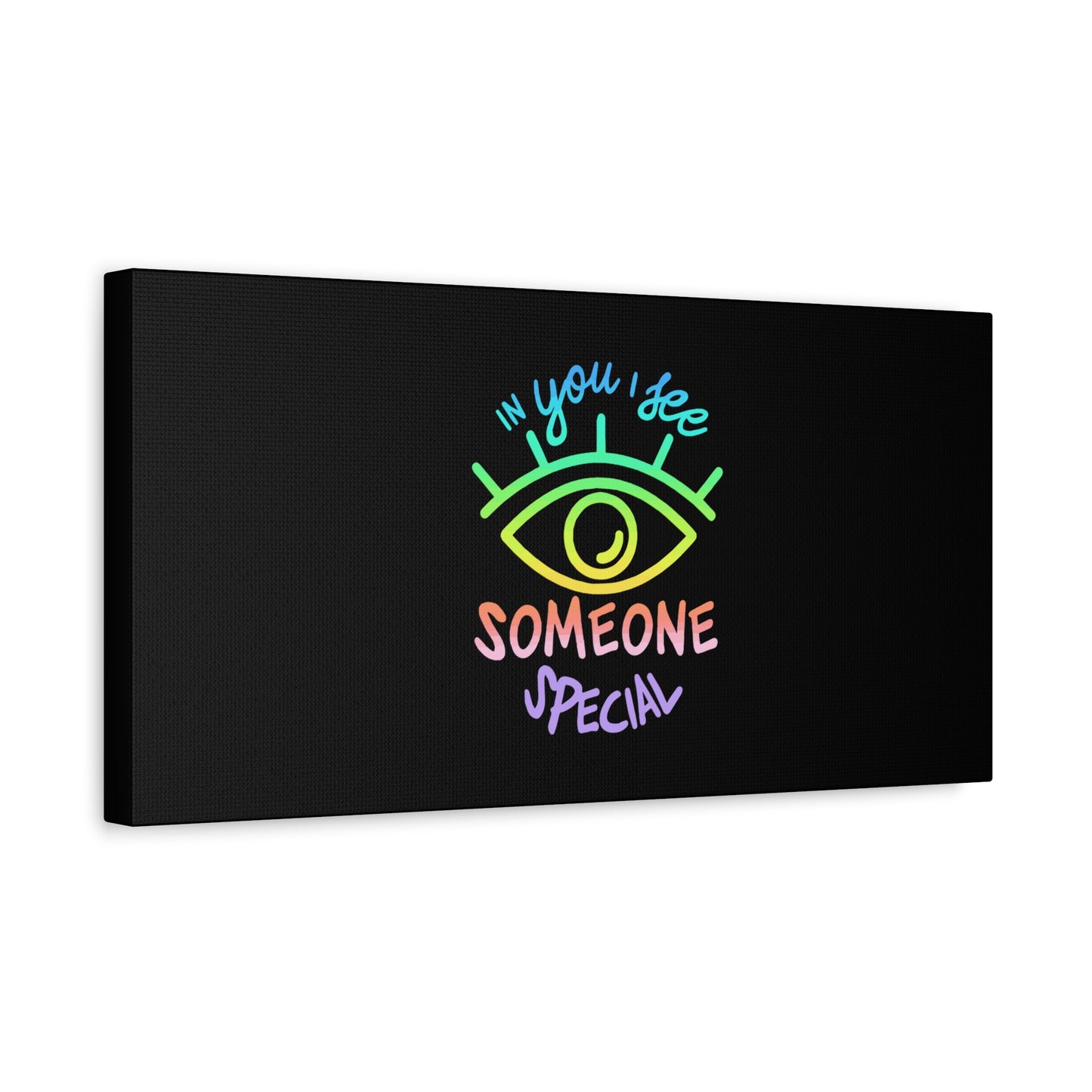 Vibrant Eye and Text Canvas