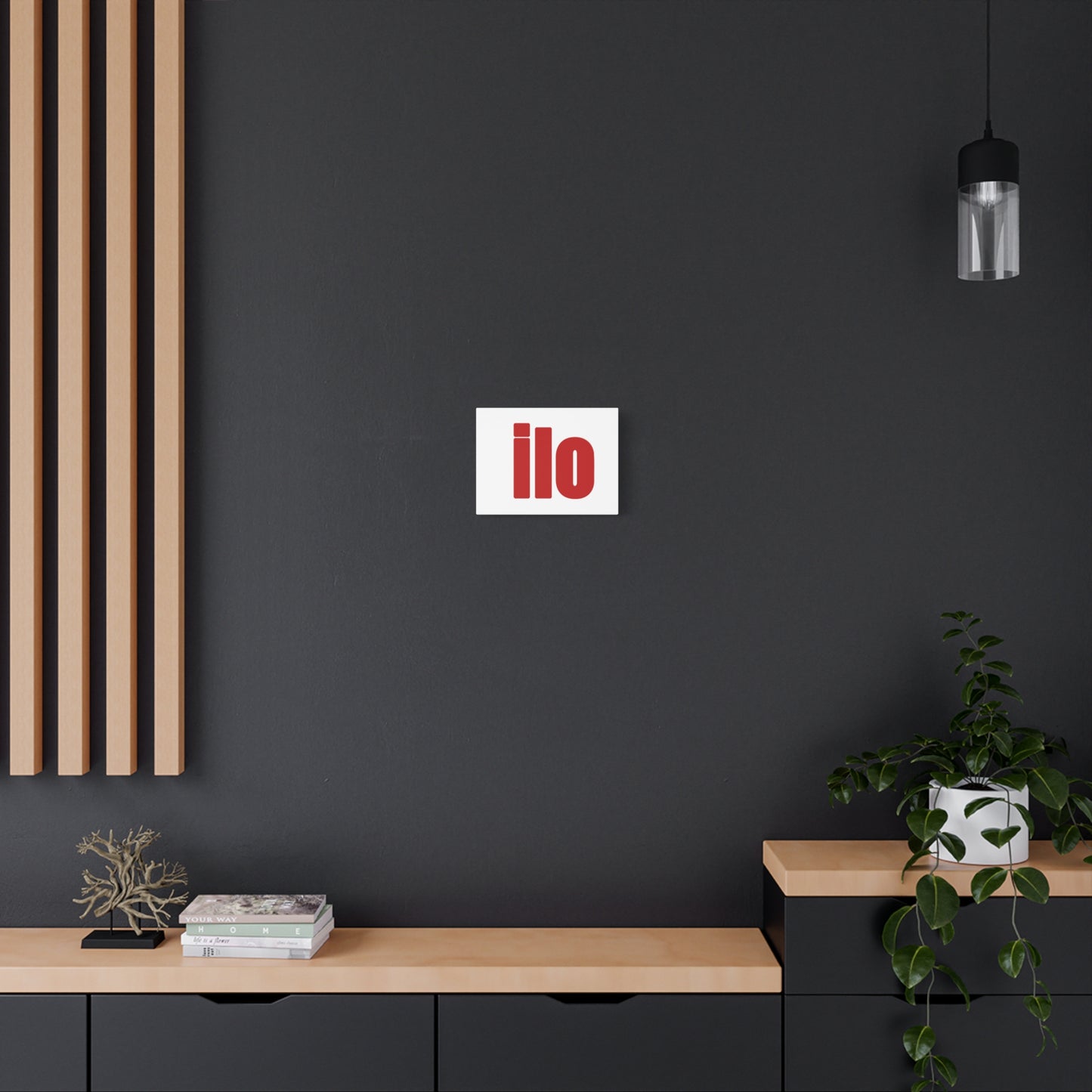 ILO Bold Red Block Matte Canvas